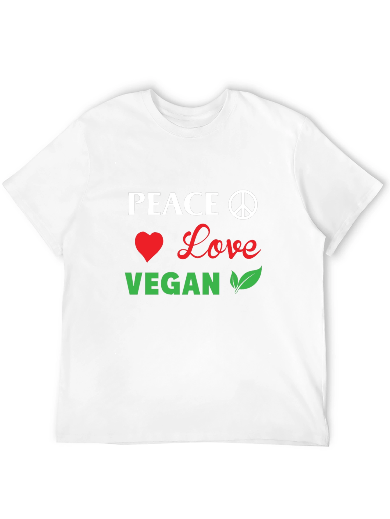 Peace Love Vegan Graphic T-Shirt - Unisex