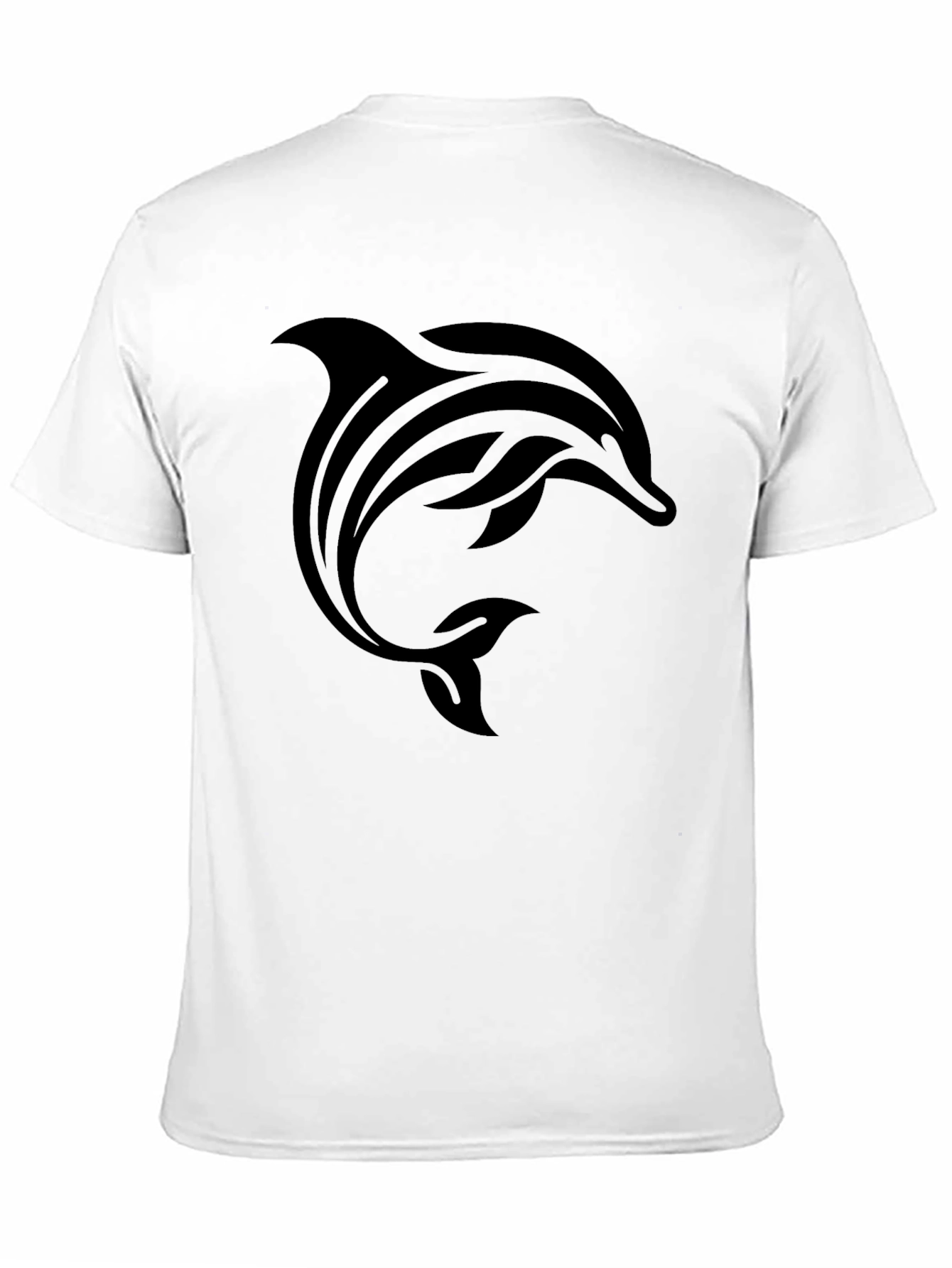 Mens Black Dolphin Graphic Tee - Stylish & Casual