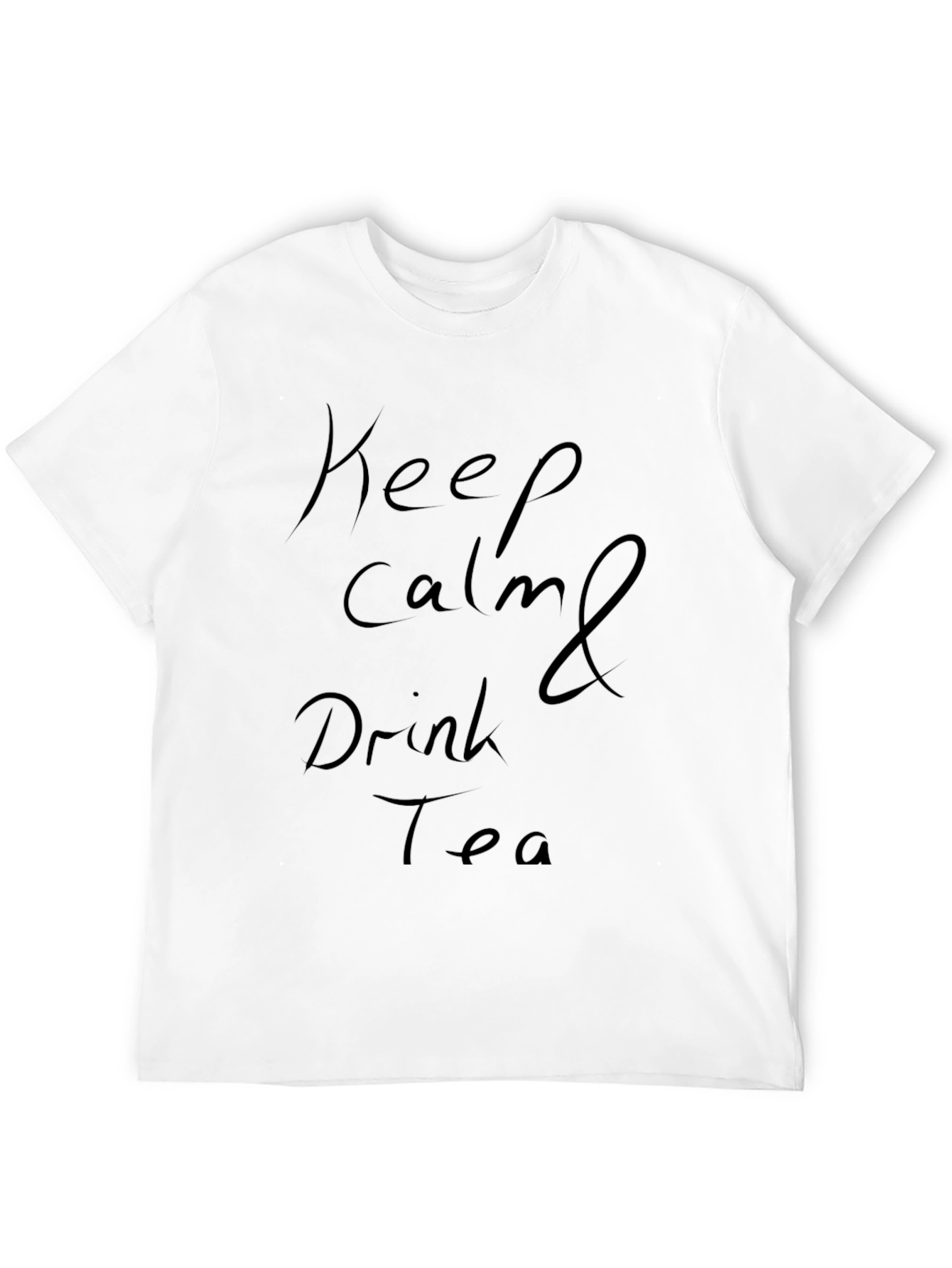 Keep Calm and Drink Tea Black T-Shirt
