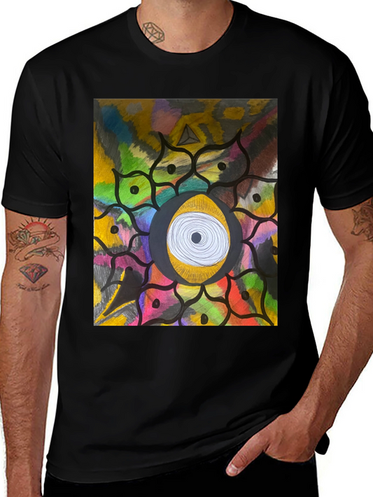 Eye Mandala Graphic Tee - Unique Artistic Design