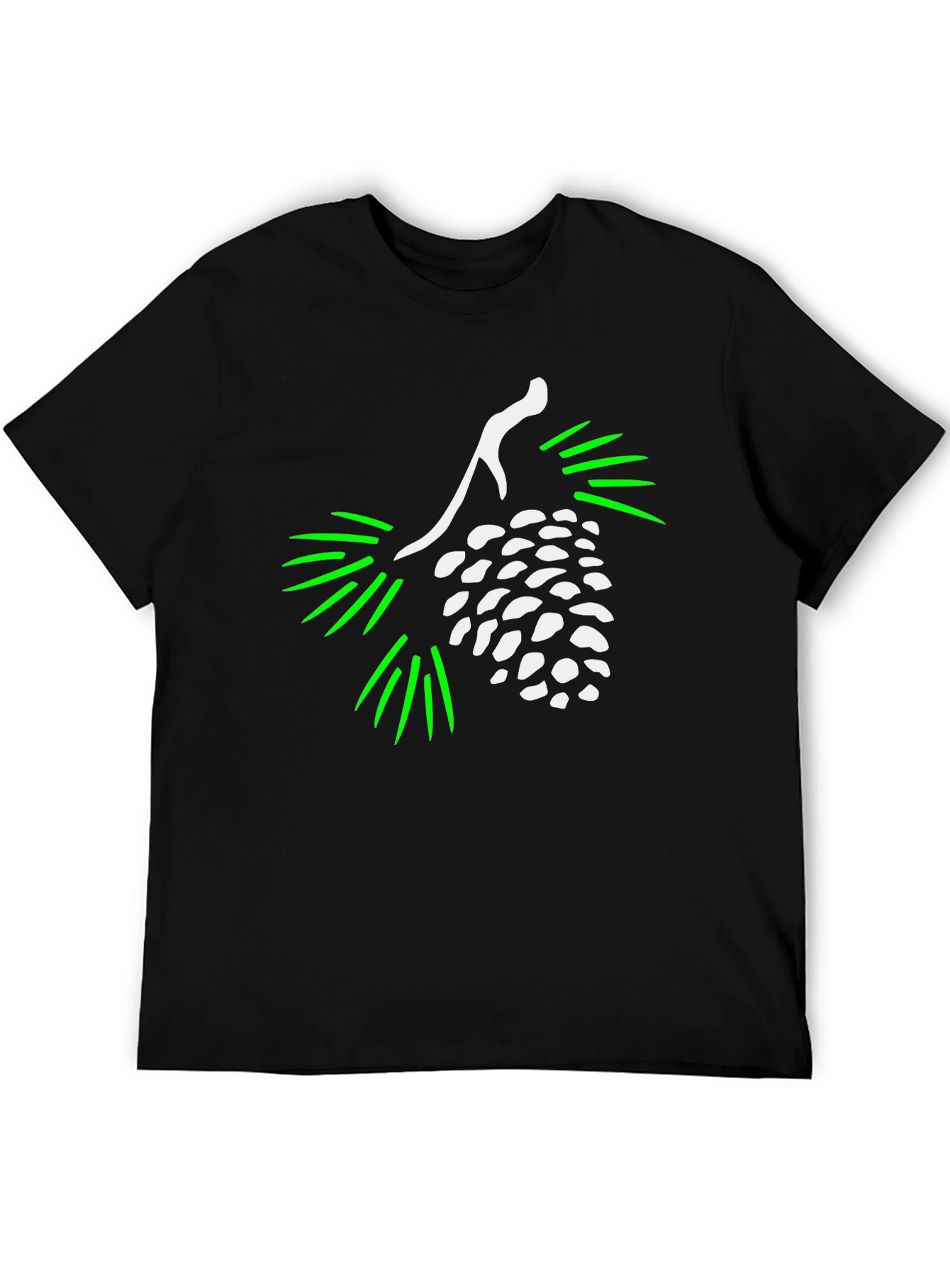 Nature Inspired Black Graphic Tee