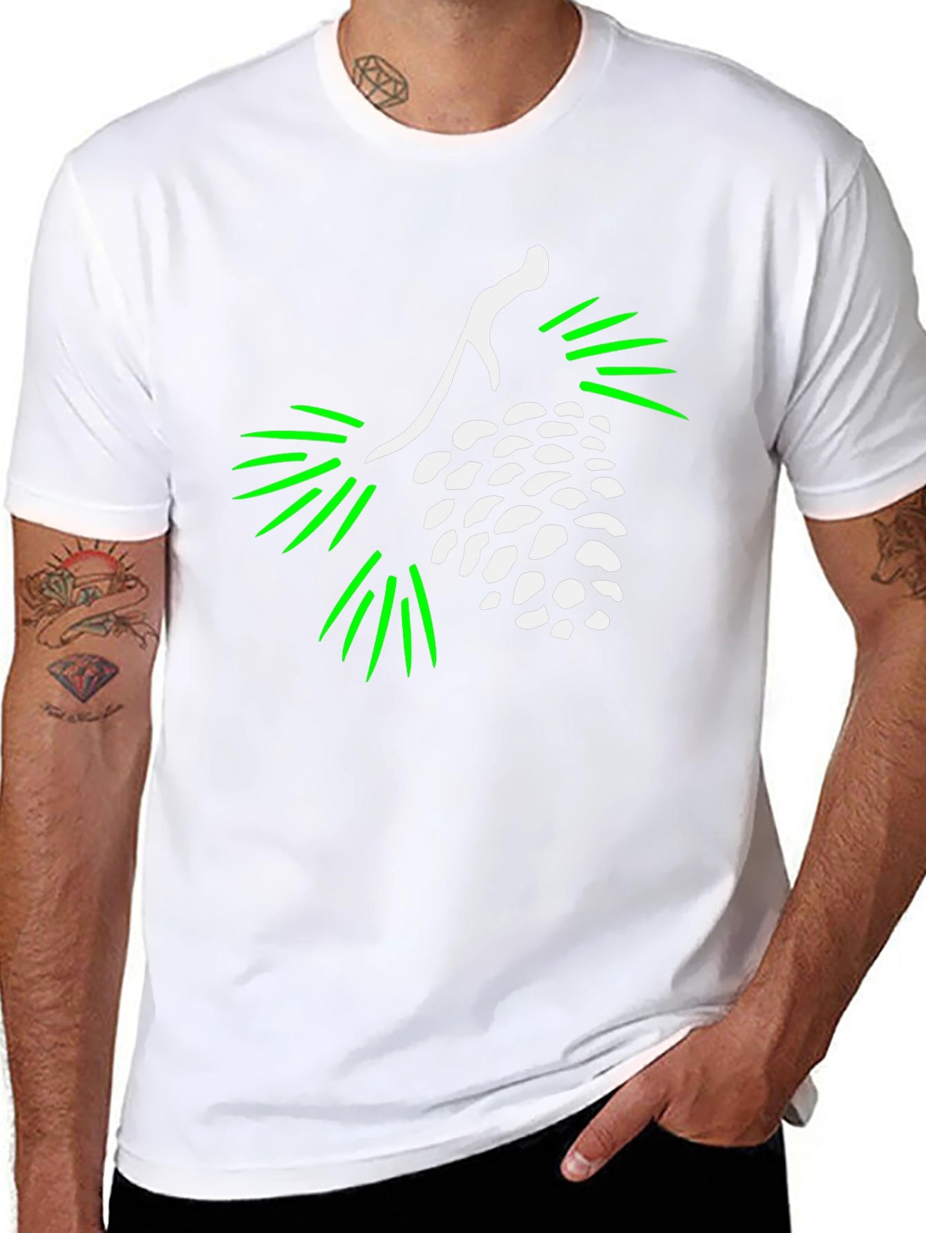 Nature Inspired Black Graphic Tee