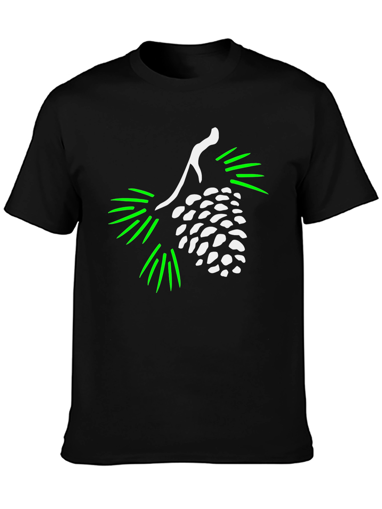Nature Inspired Black Graphic Tee