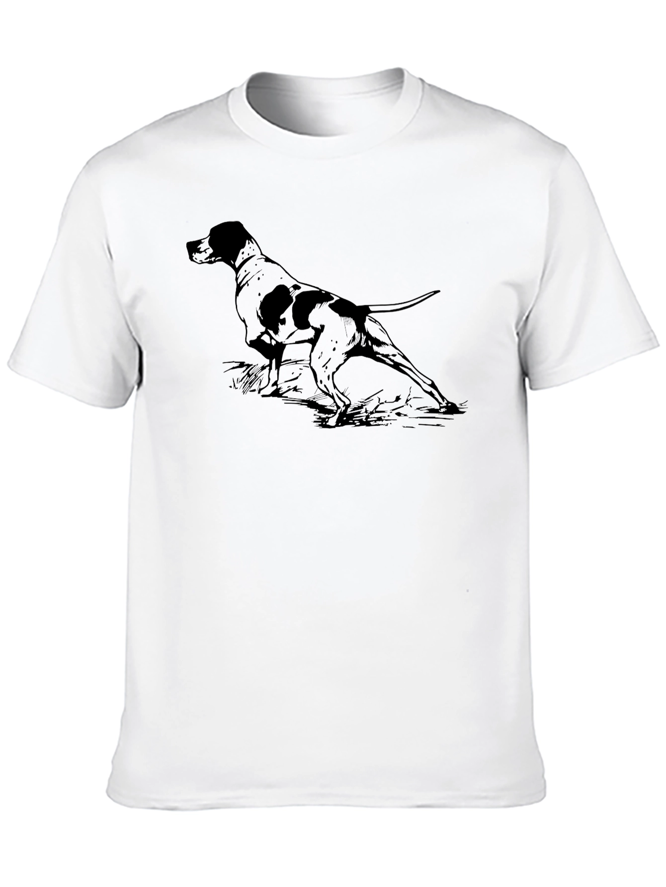 Hunting Dog Graphic Tee - Classic Black