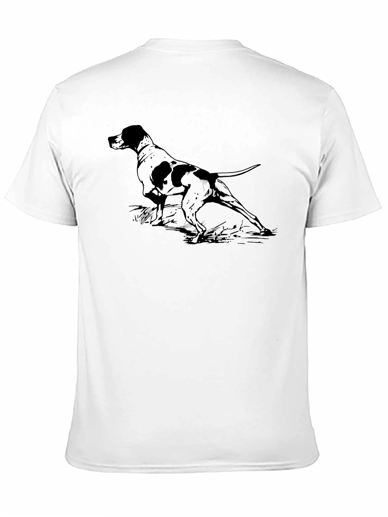 Hunting Dog Graphic Tee - Classic Black