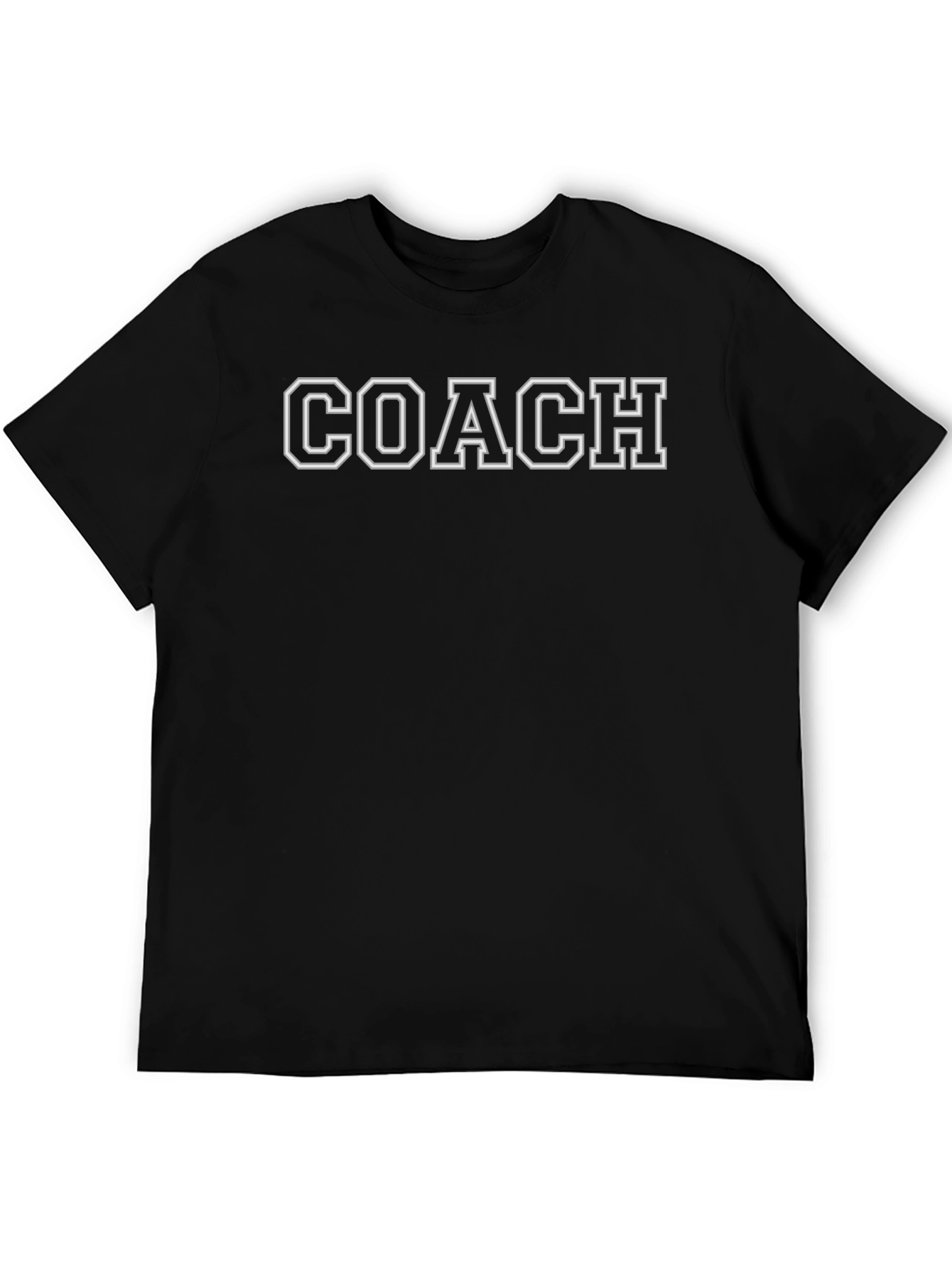 Coach Black T-Shirt with White Lettering