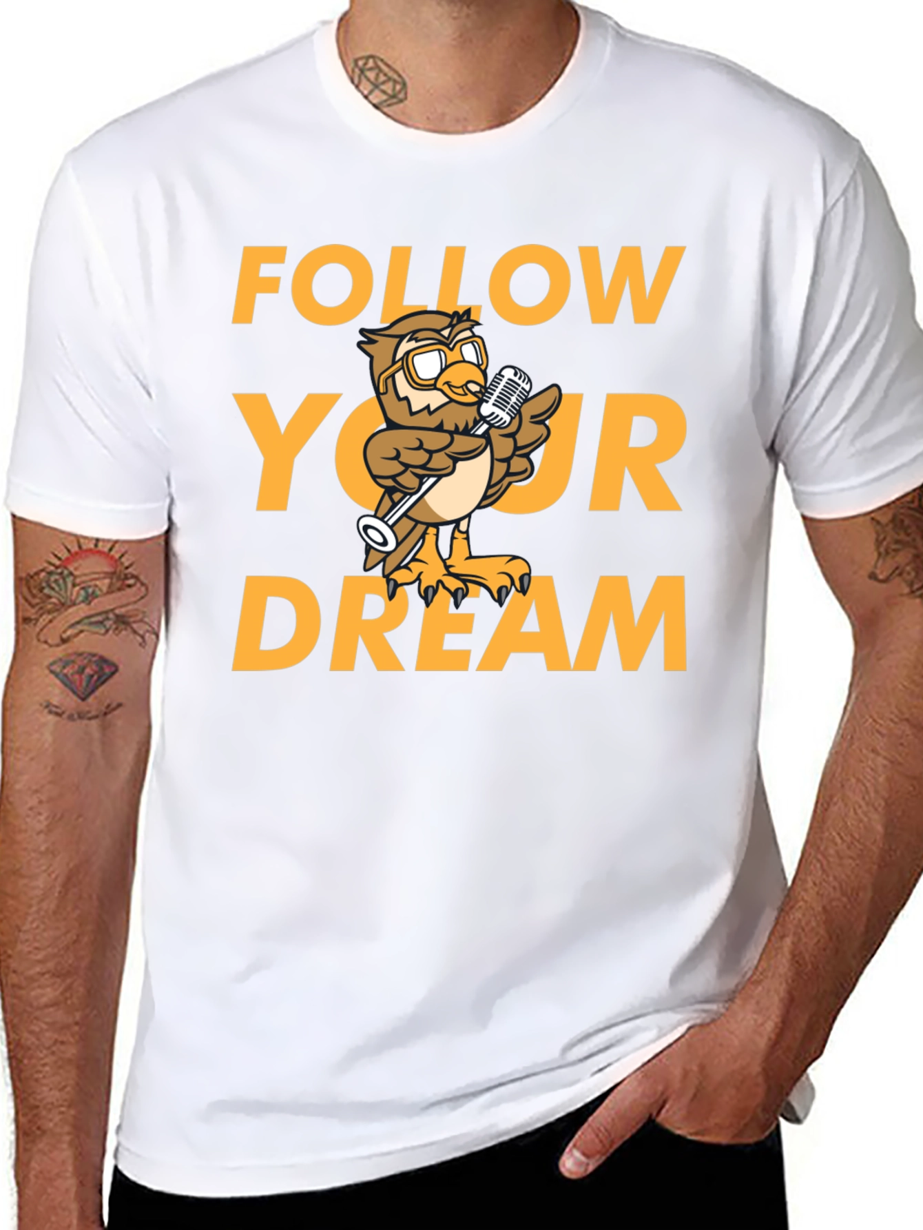 Follow Your Dream T-Shirt - Owl Design