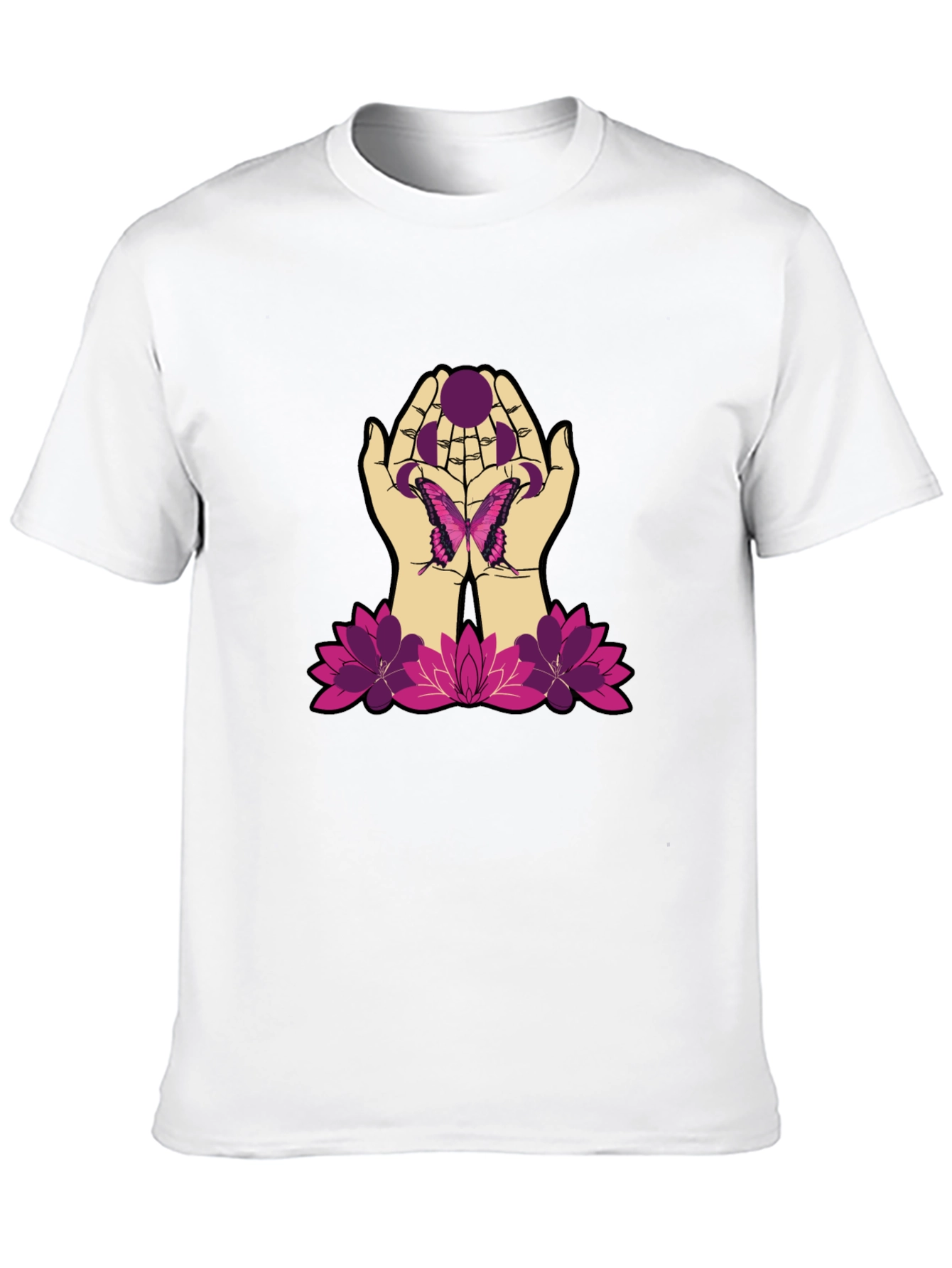 Butterfly Hands Graphic Tee - Black