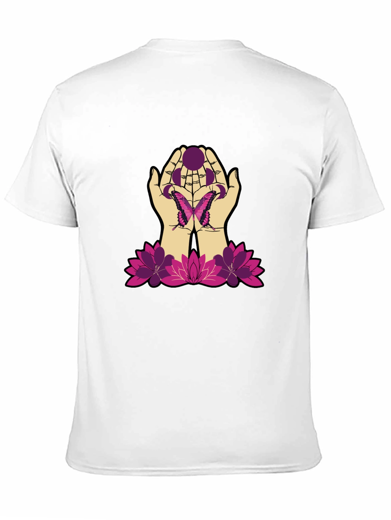 Butterfly Hands Graphic Tee - Black