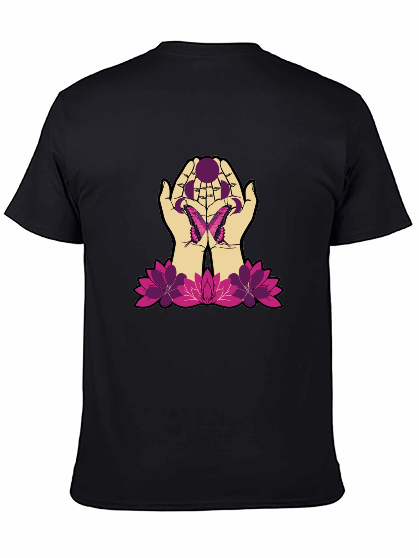Butterfly Hands Graphic Tee - Black