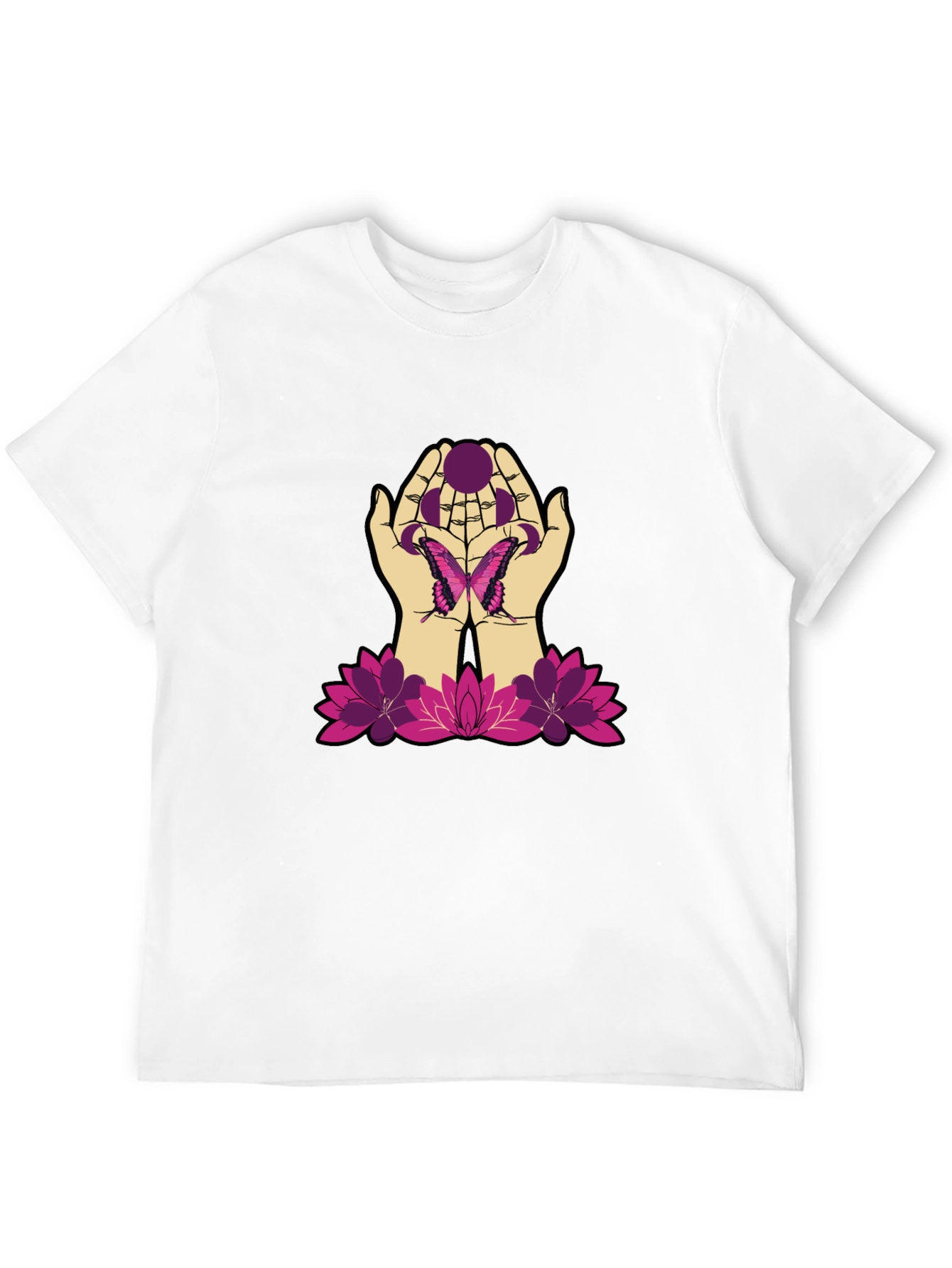 Butterfly Hands Graphic Tee - Black