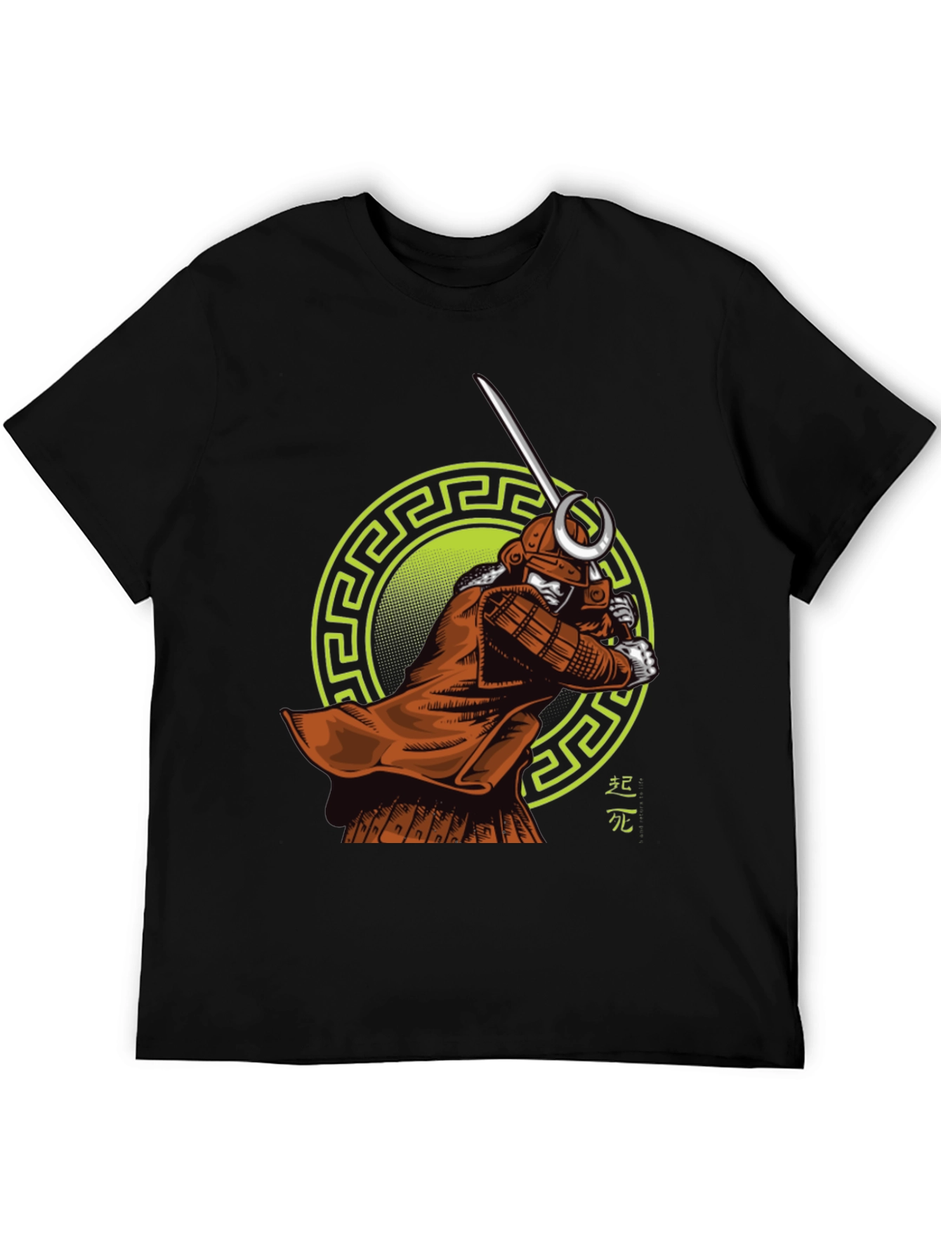 Samurai Warrior Graphic Print T-Shirt
