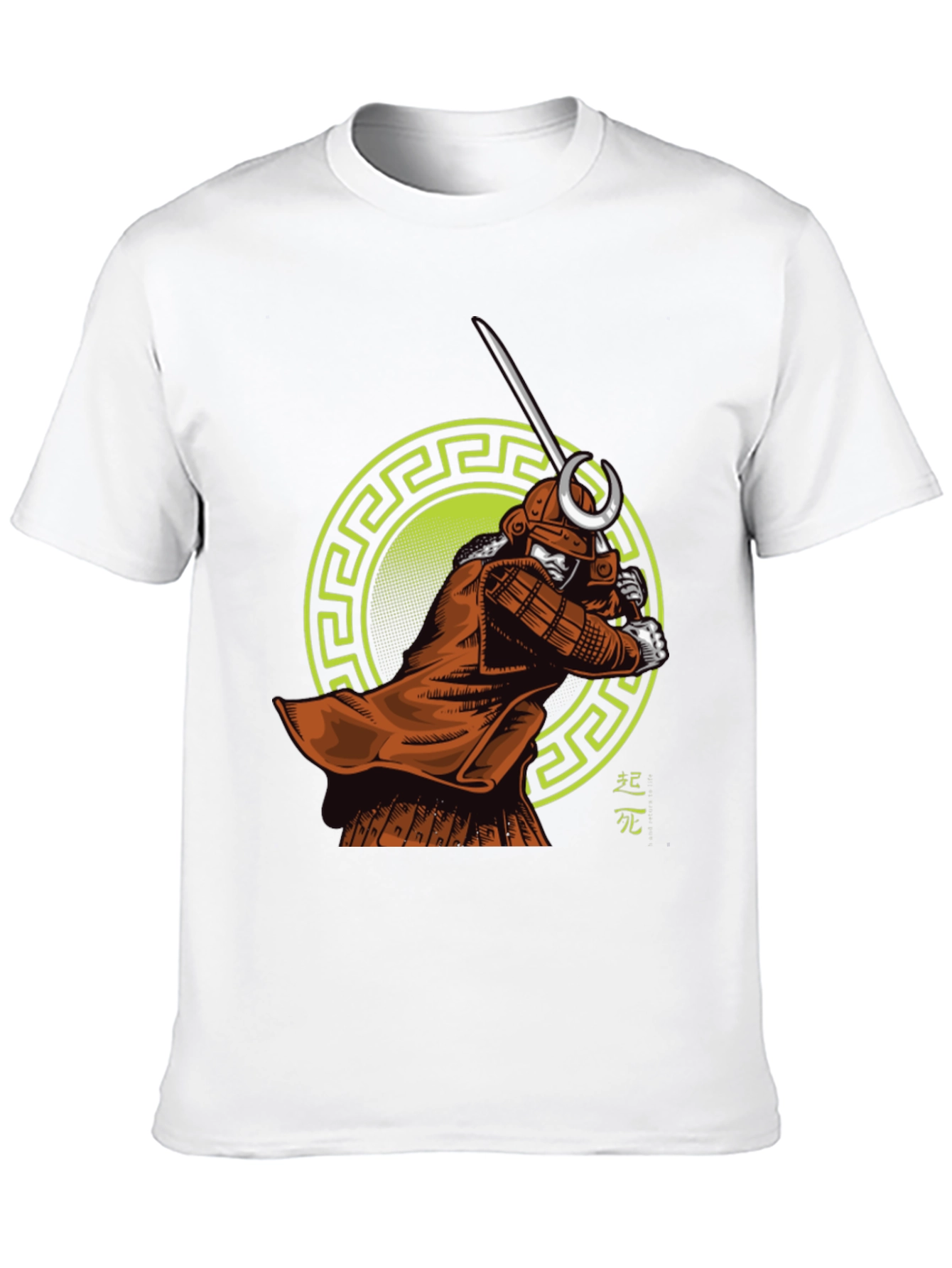 Samurai Warrior Graphic Print T-Shirt