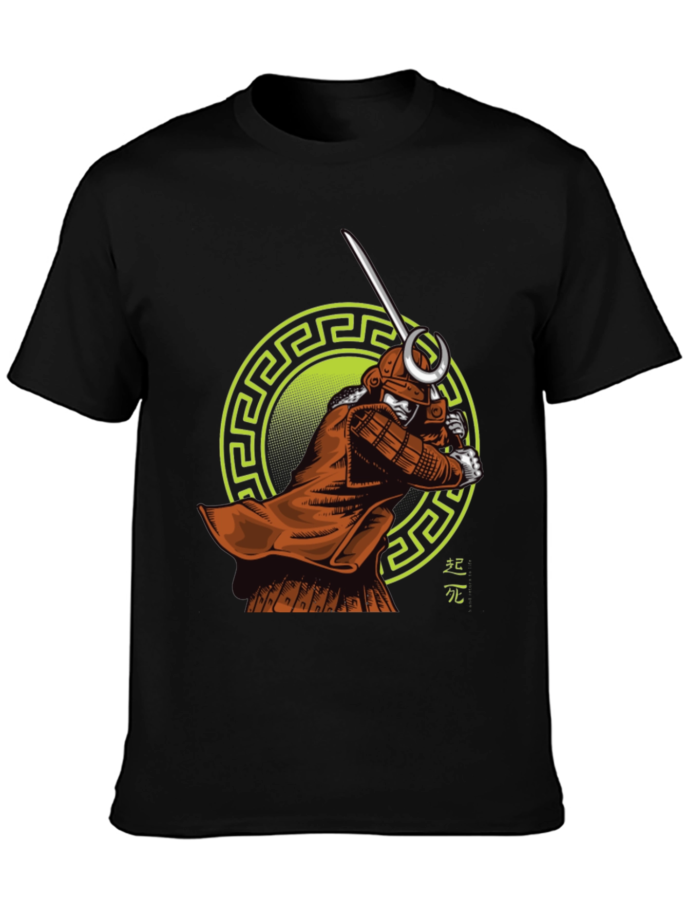 Samurai Warrior Graphic Print T-Shirt