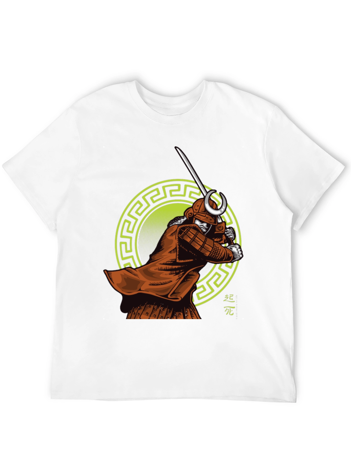 Samurai Warrior Graphic Print T-Shirt