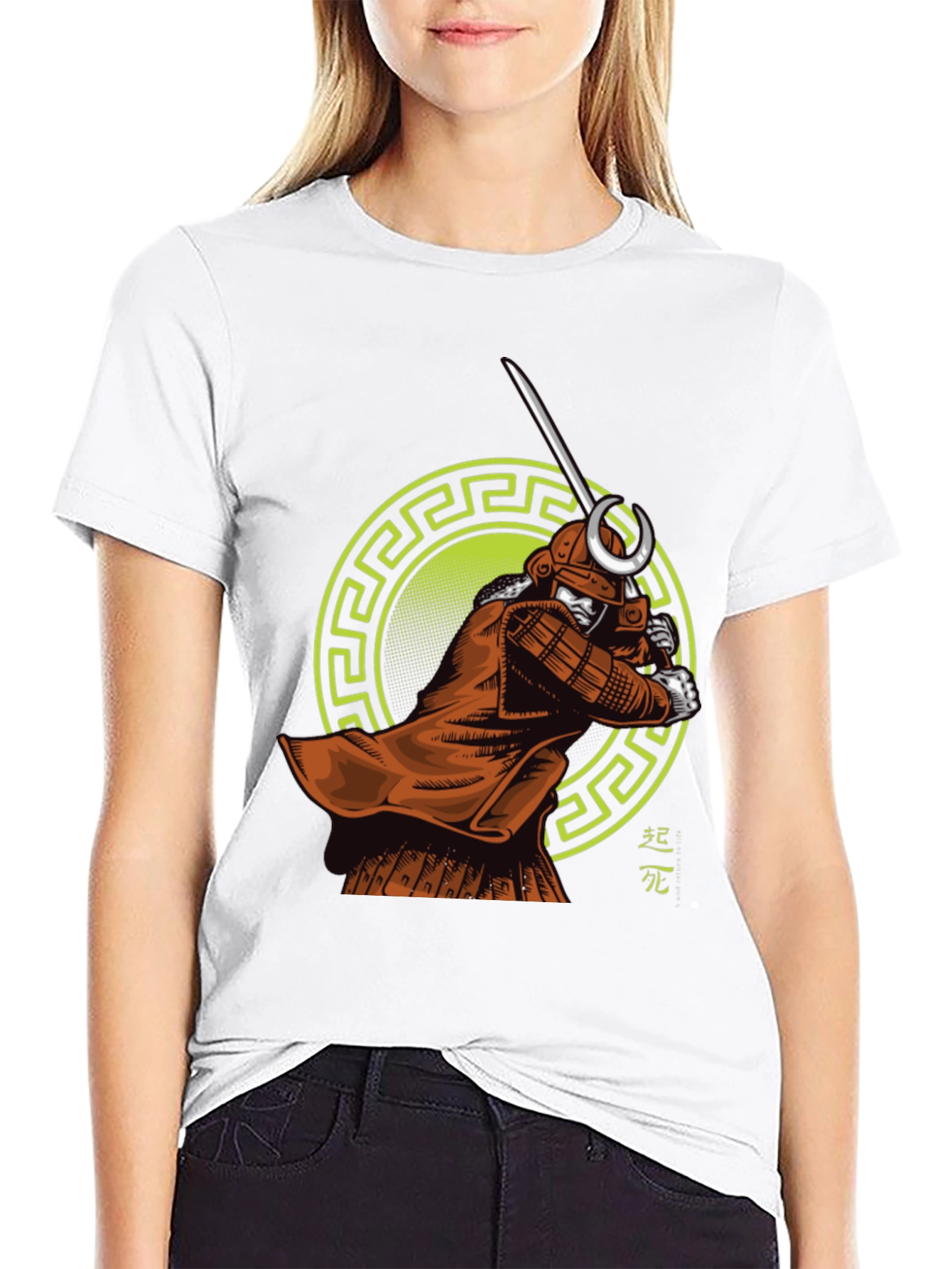 Samurai Warrior Graphic Print T-Shirt
