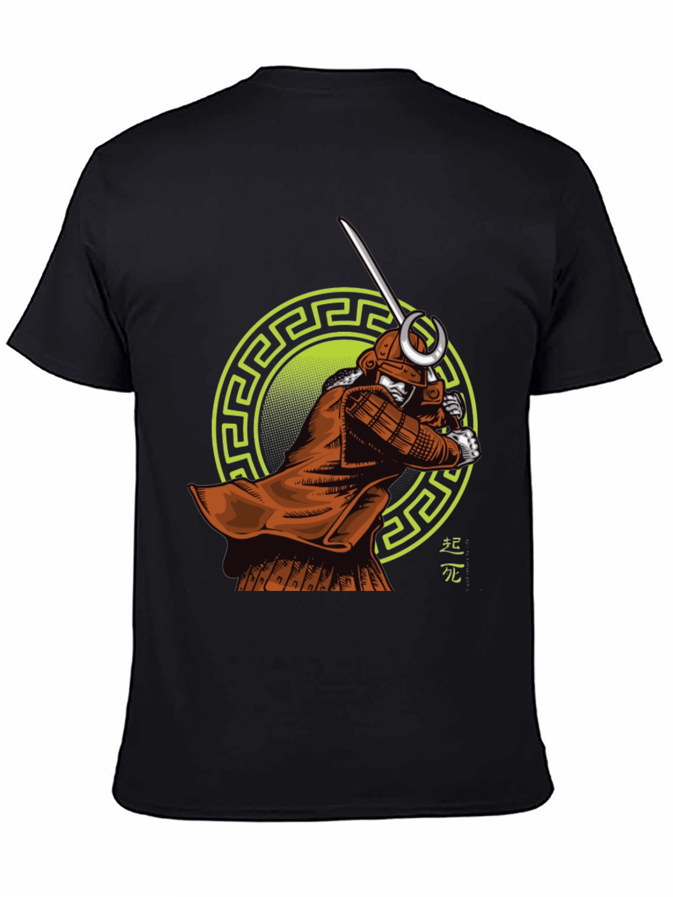Samurai Warrior Graphic Print T-Shirt