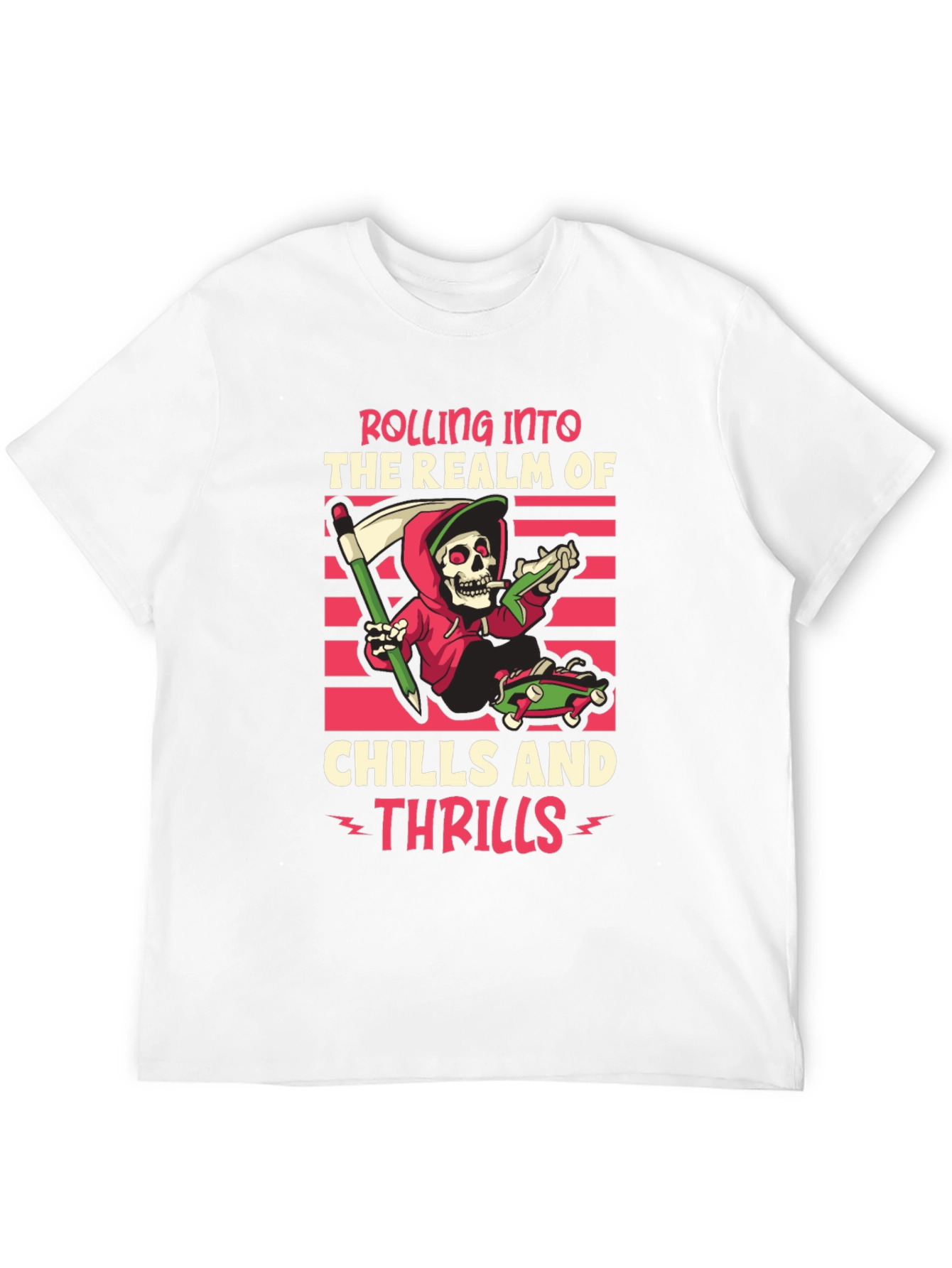 Grim Reaper Skateboard T-Shirt - Rolling Into Thrills!