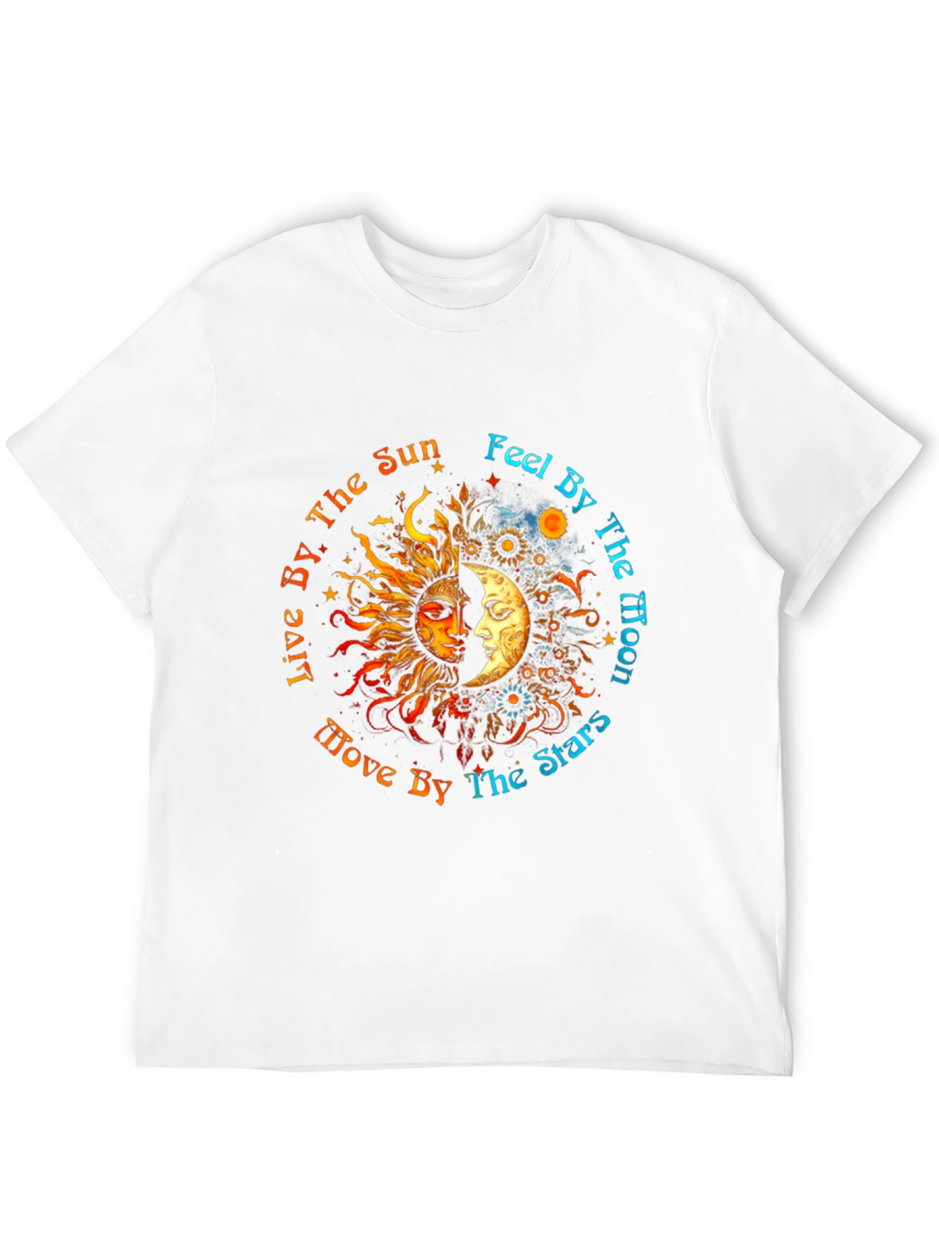 Sun Moon Stars Graphic Tee - Celestial T-Shirt