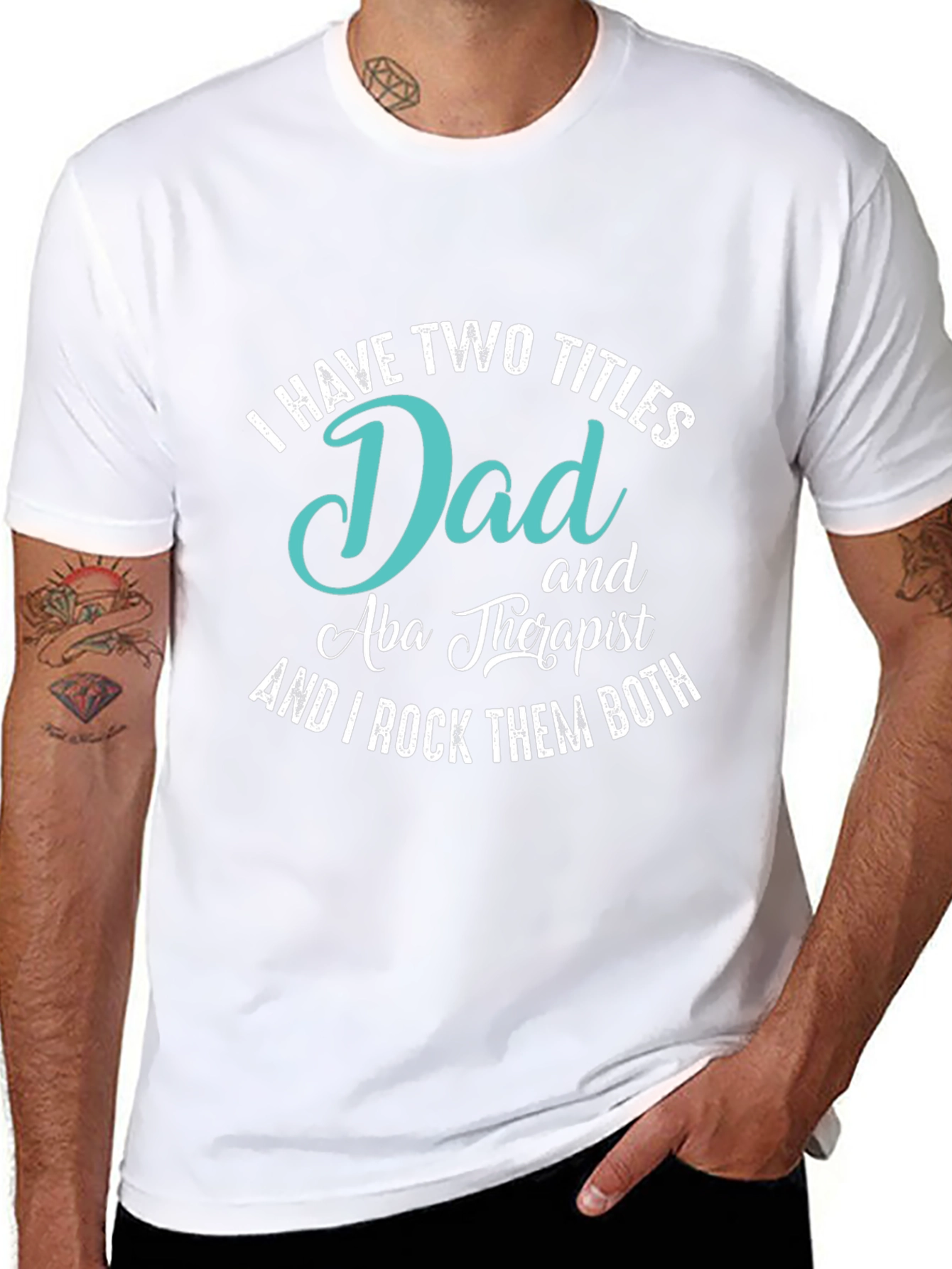Dad and Aba Therapist T-Shirt