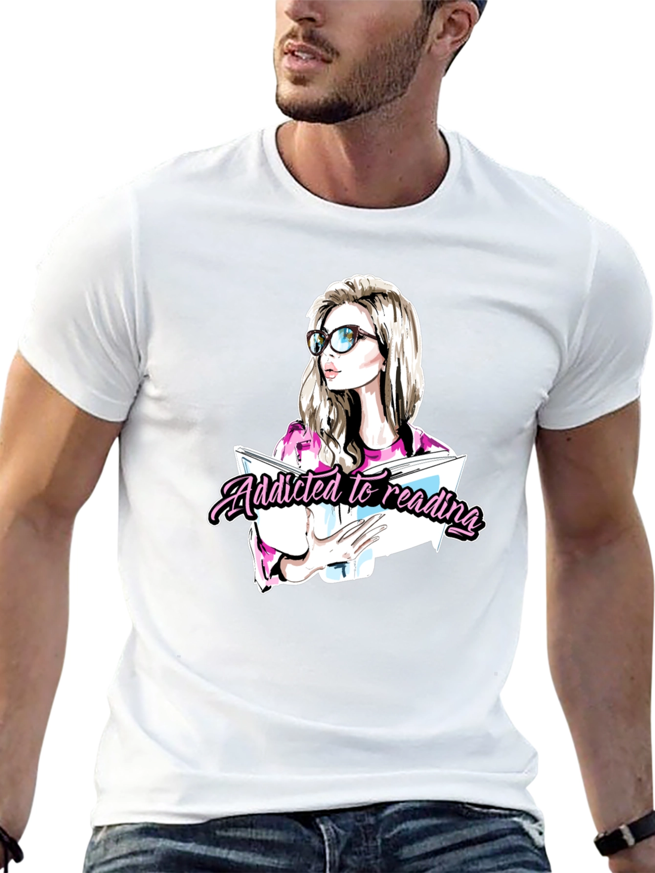 Addicted to Reading Graphic T-Shirt