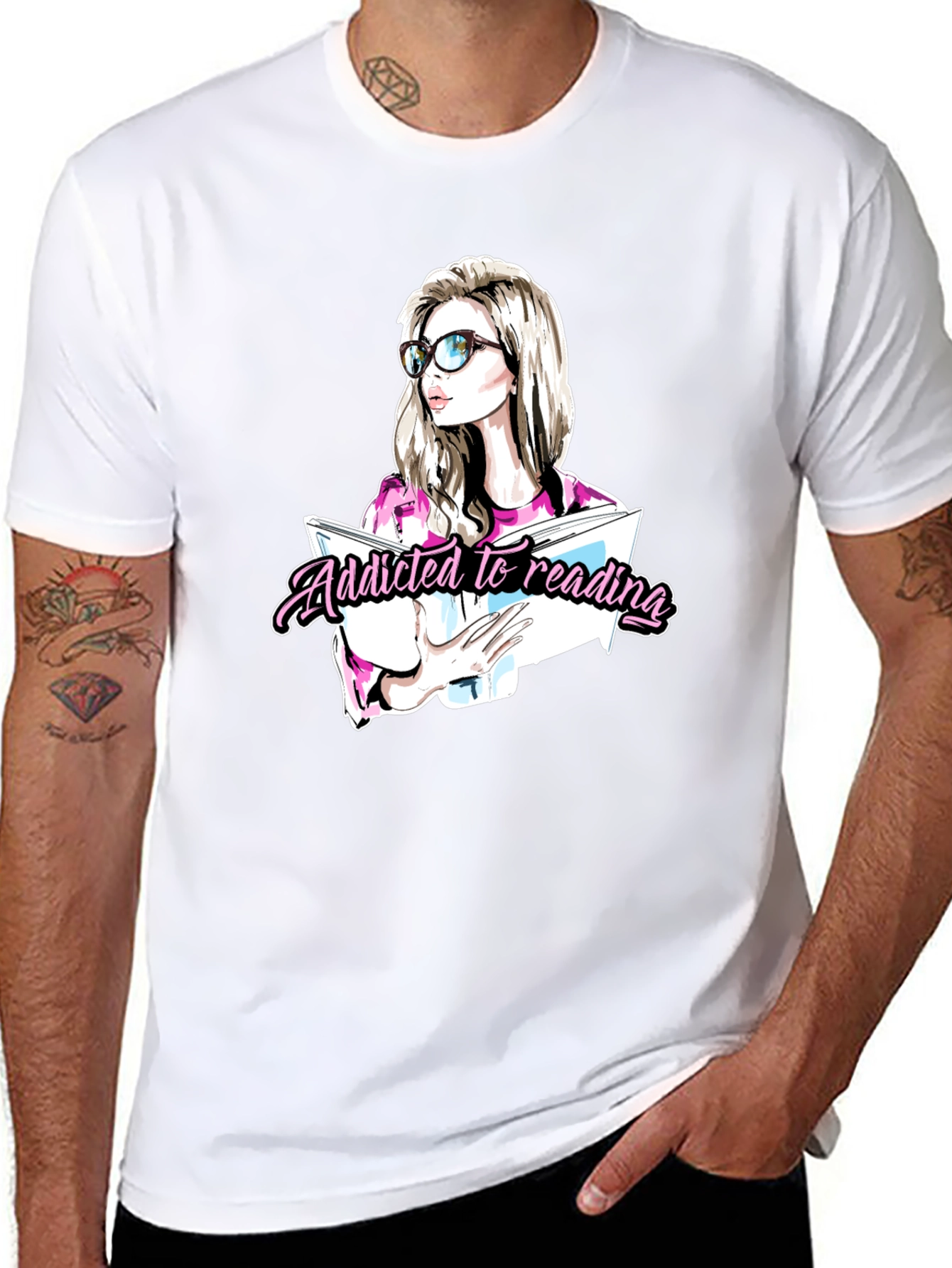 Addicted to Reading Graphic T-Shirt