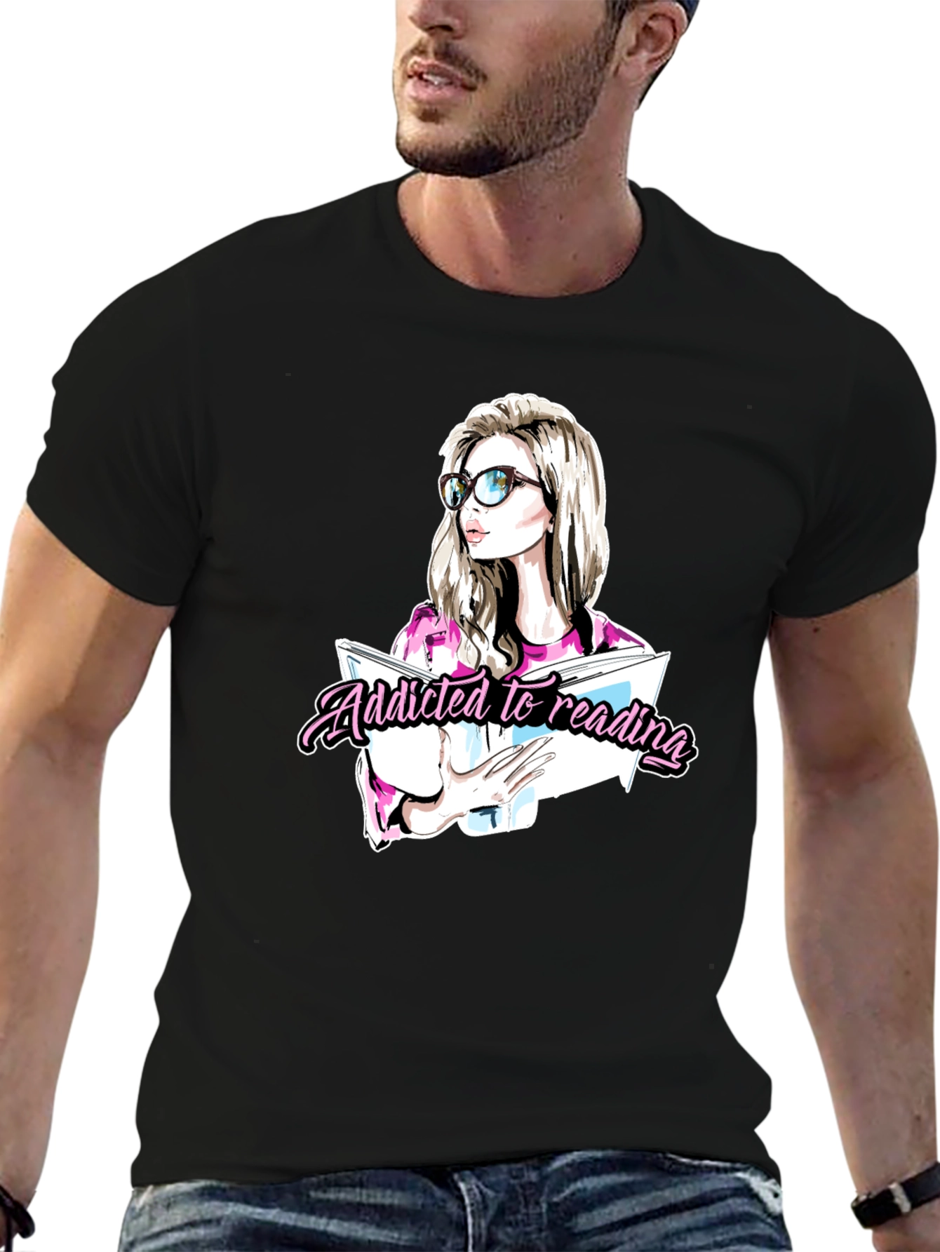 Addicted to Reading Graphic T-Shirt