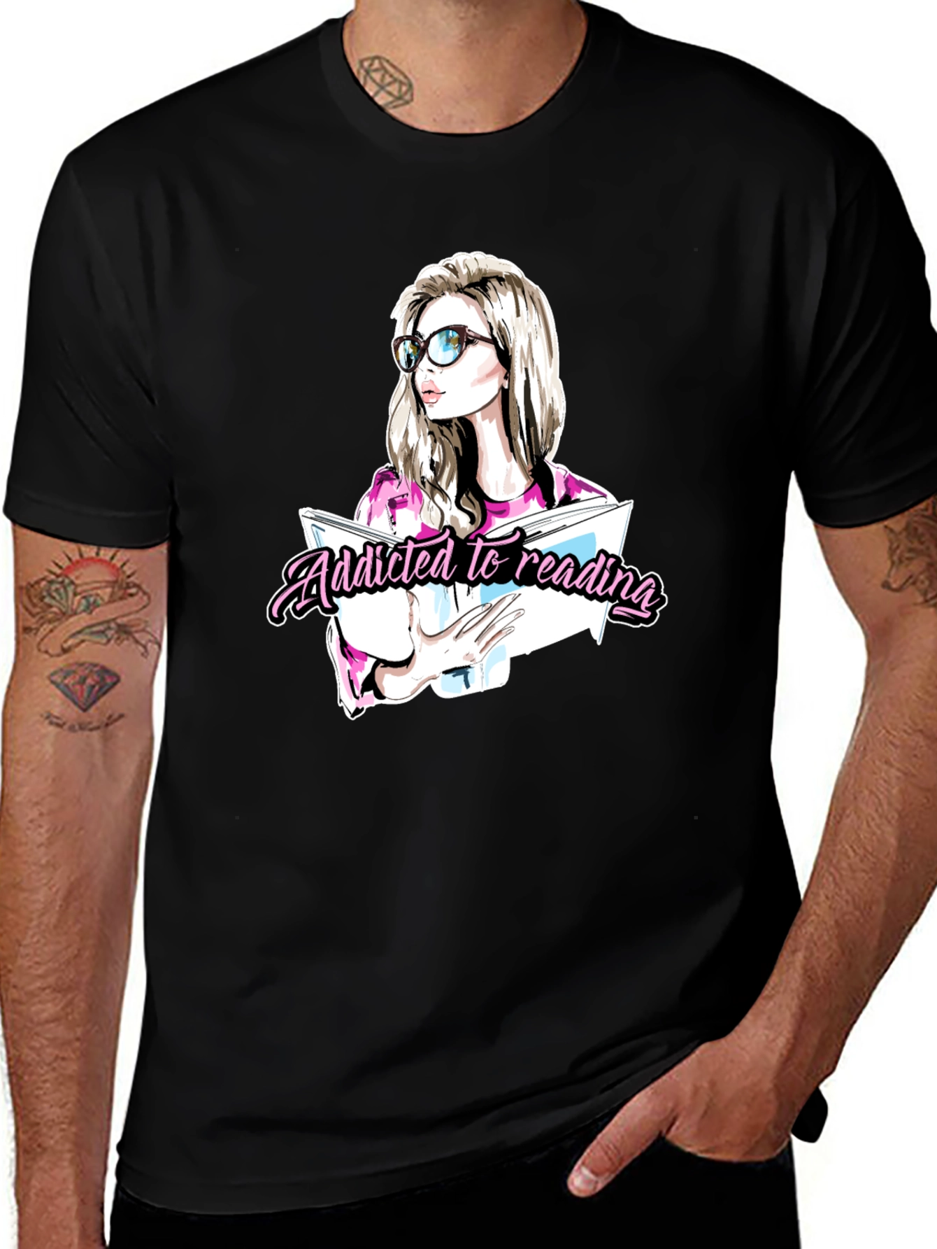 Addicted to Reading Graphic T-Shirt