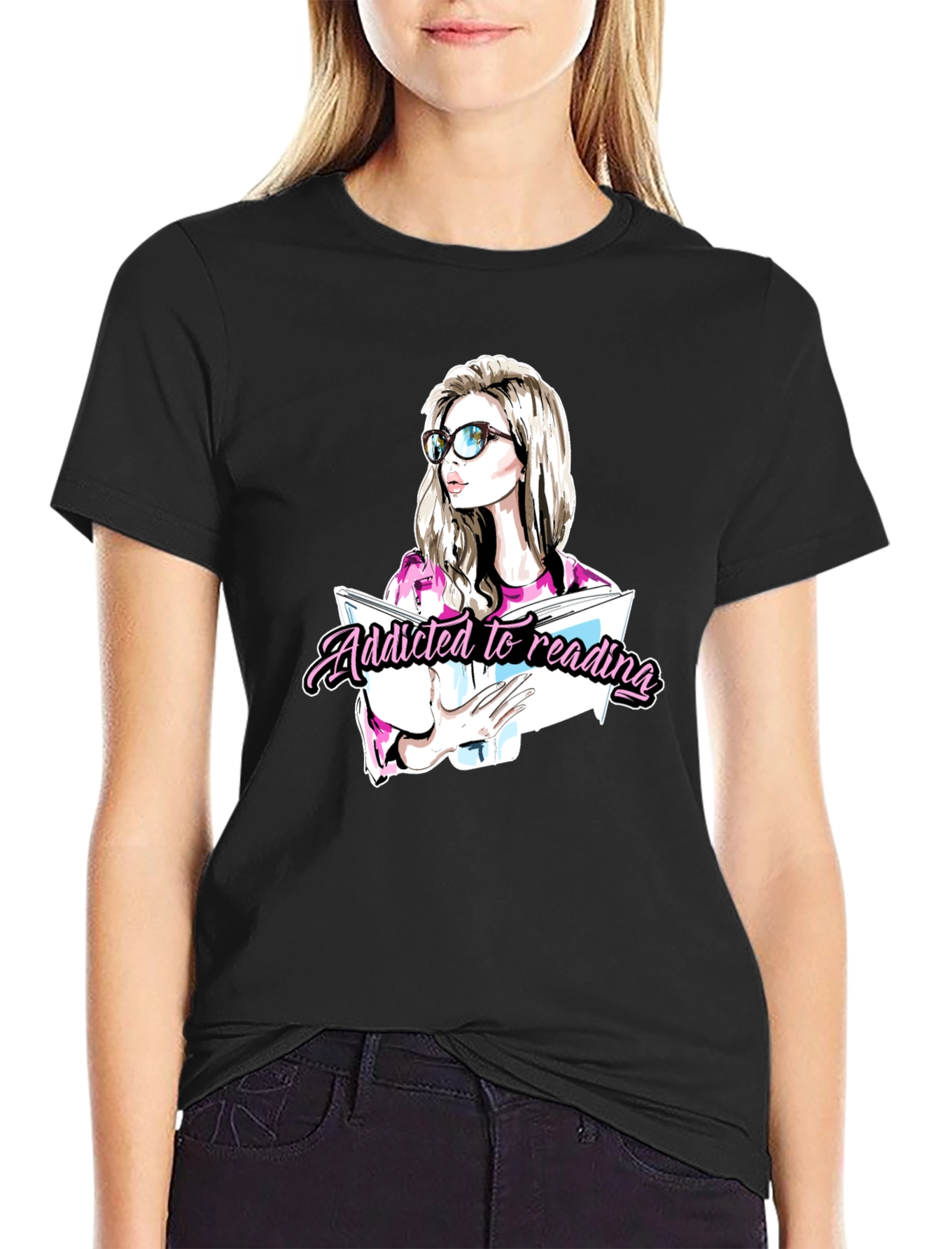 Addicted to Reading Graphic T-Shirt