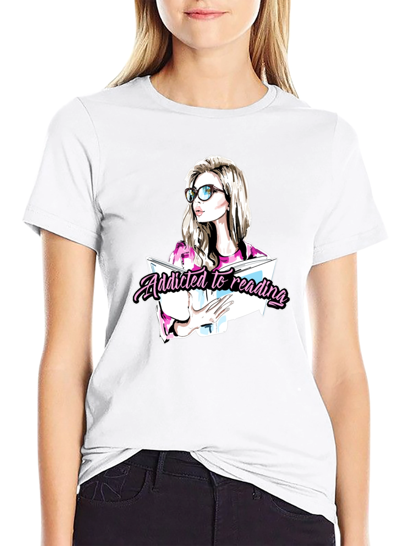 Addicted to Reading Graphic T-Shirt