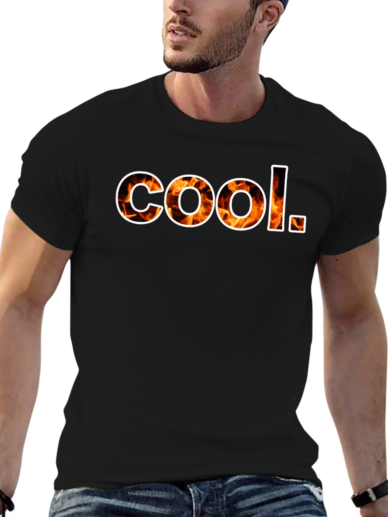 Cool Flame Graphic Mens T-Shirt