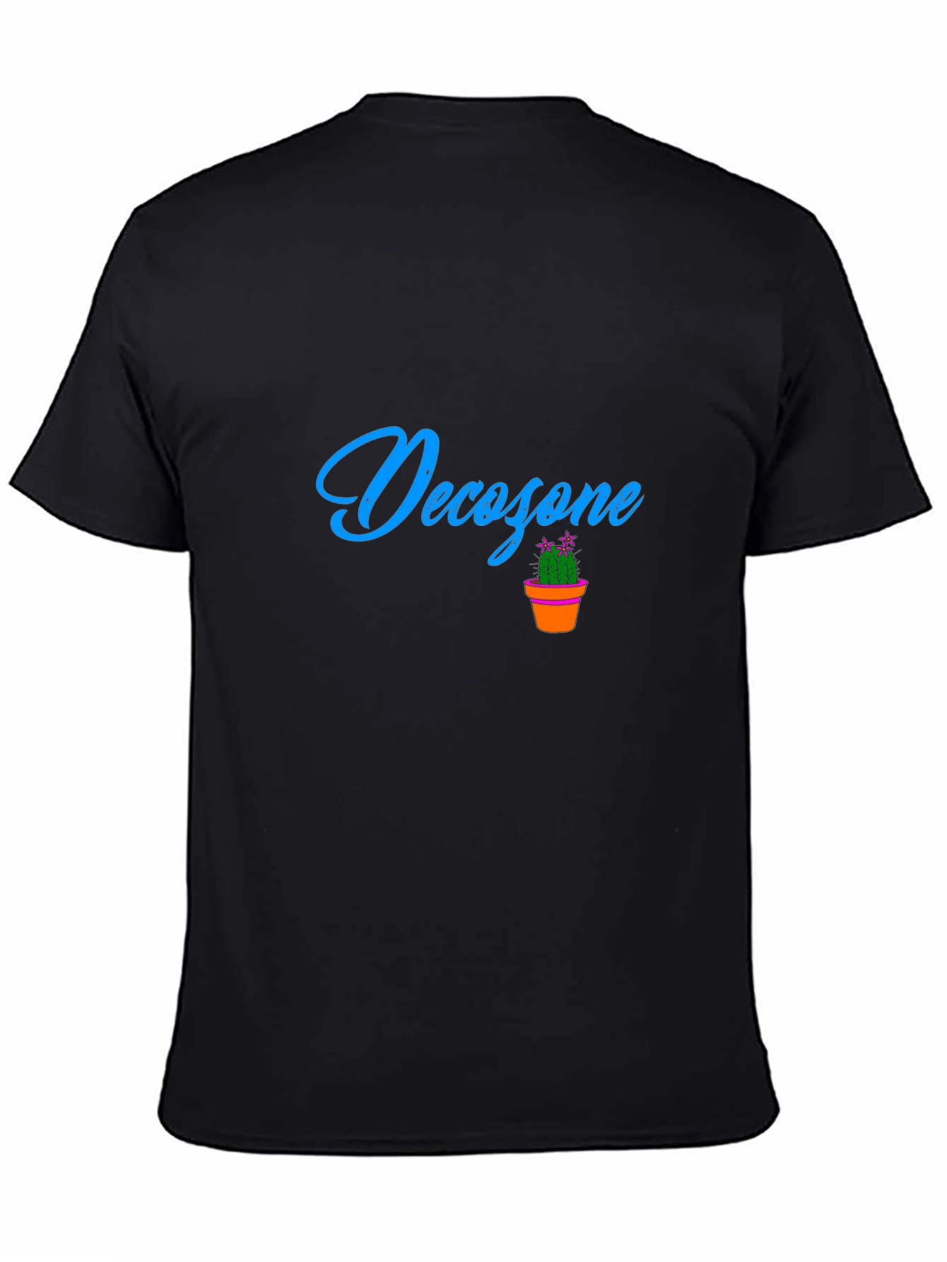 Decozone Black Cotton Graphic Tee