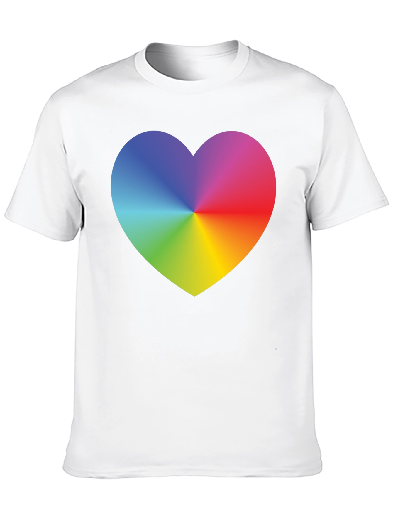 Rainbow Heart Graphic Tee - Mens Black T-Shirt