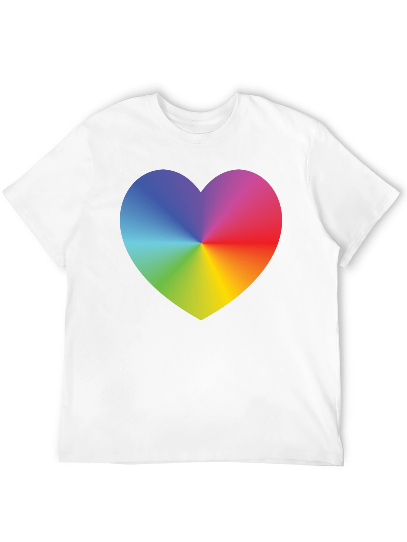 Rainbow Heart Graphic Tee - Mens Black T-Shirt