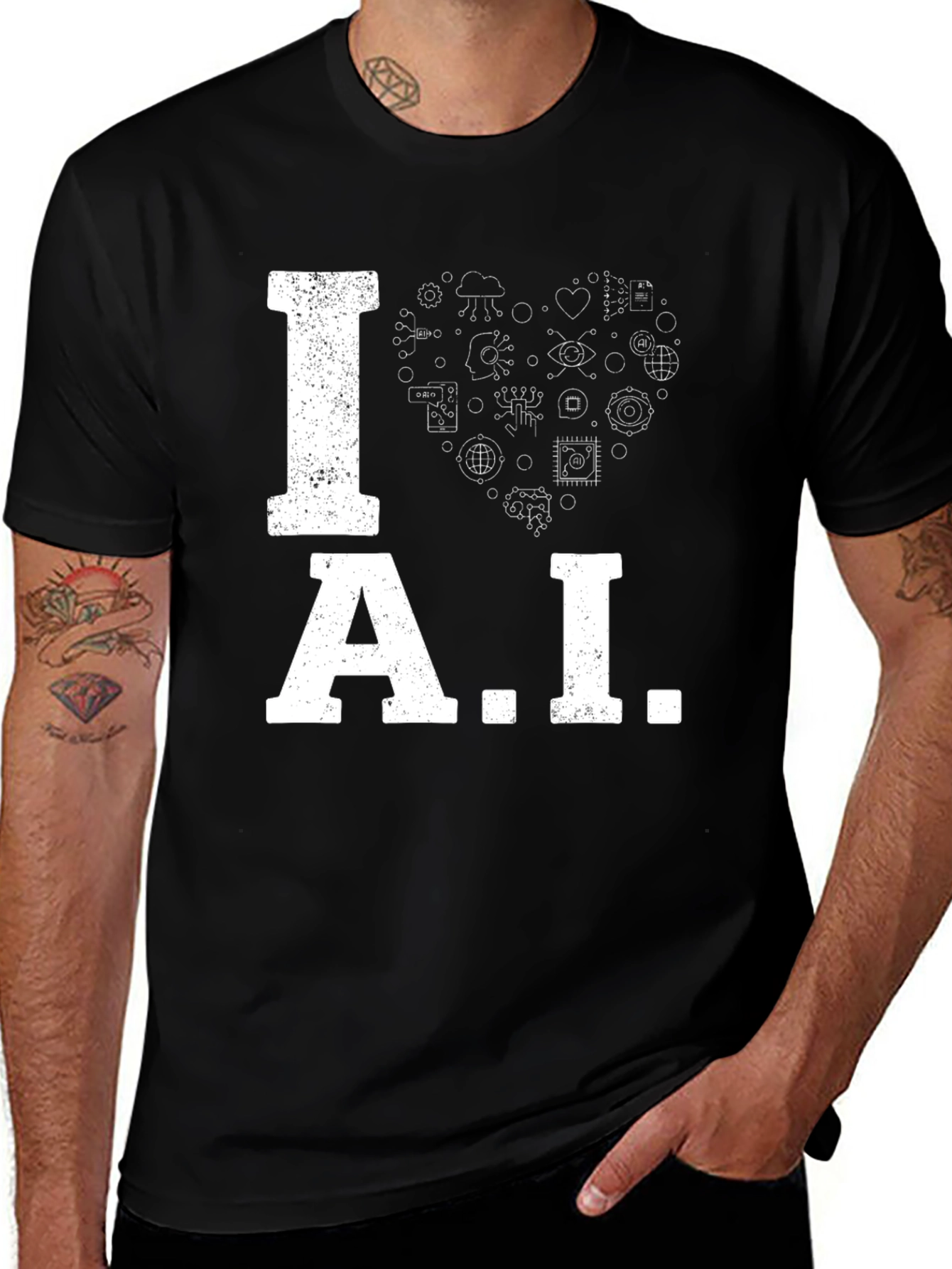 I Love AI T-Shirt - Artificial Intelligence Tee