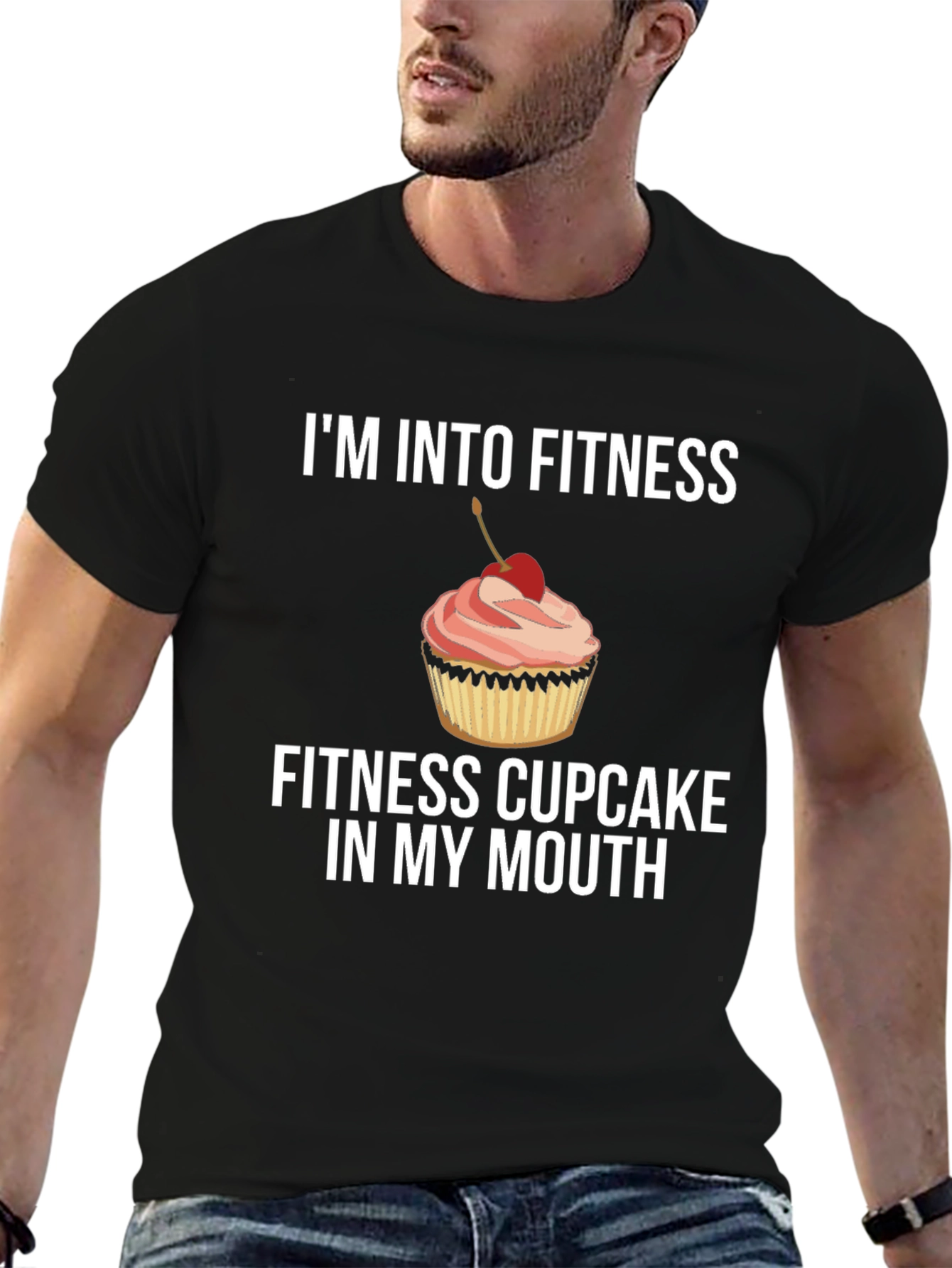 Fitness Cupcake Graphic T-Shirt