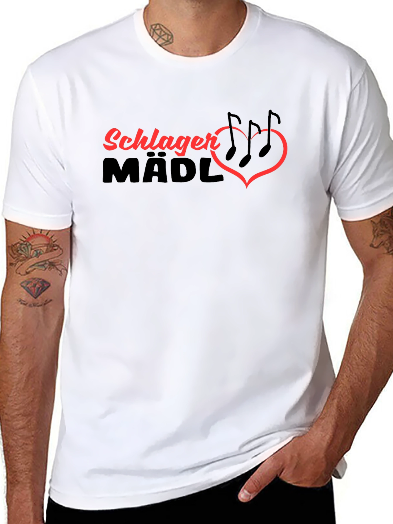 Schlager Madl Music Heart Graphic T-Shirt