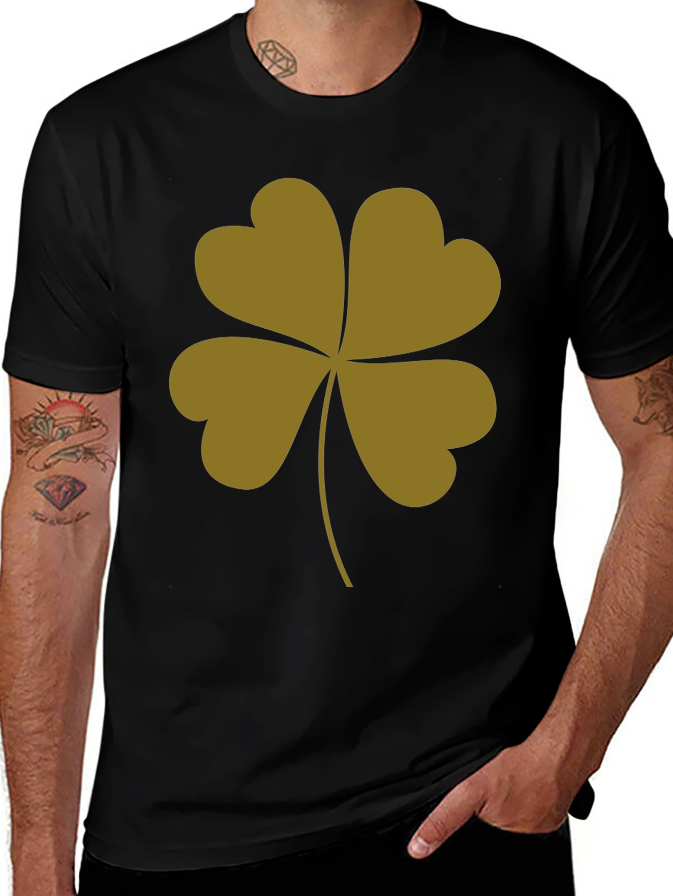 Lucky Clover T-Shirt - Four Leaf Shamrock Tee