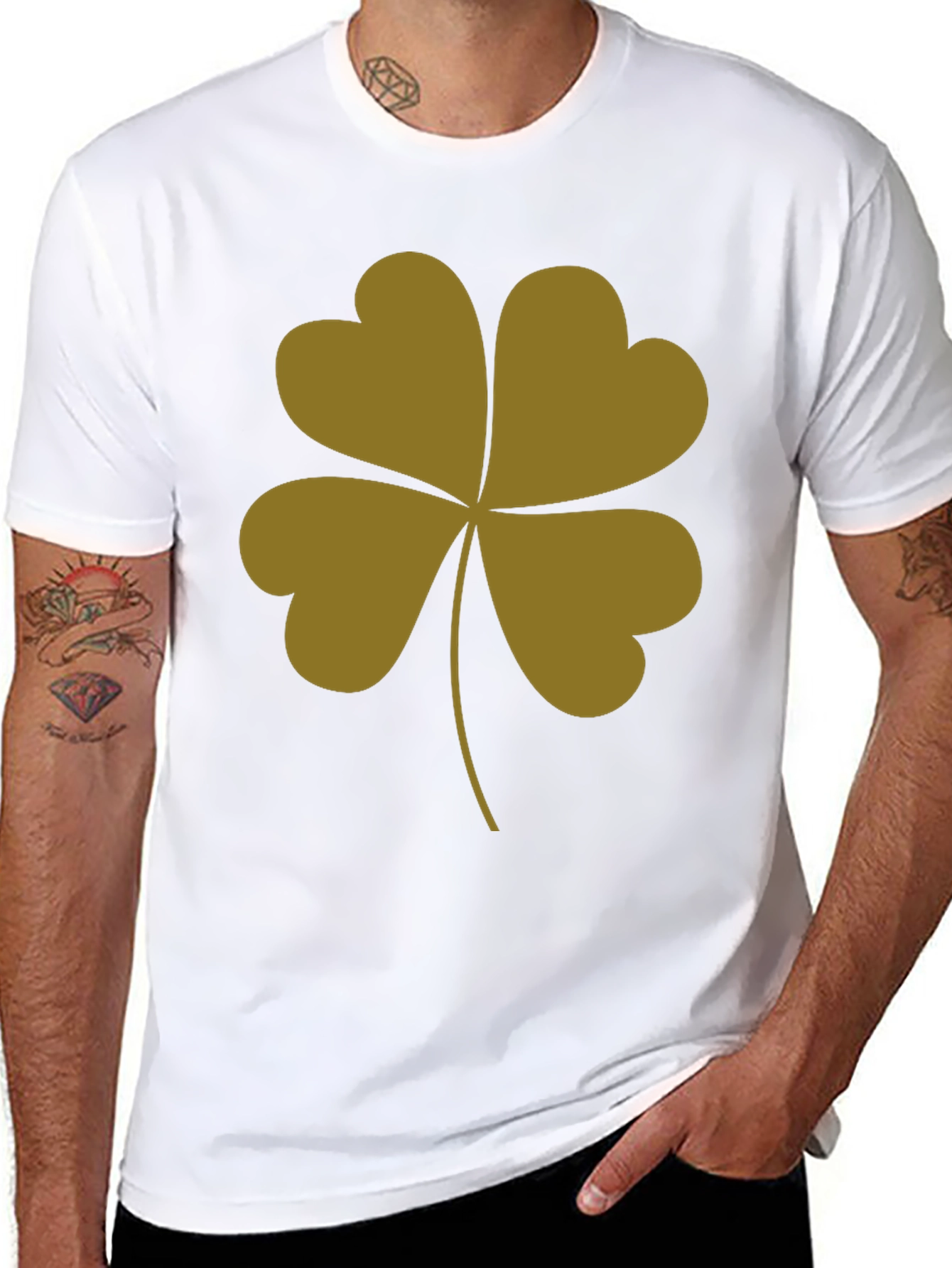 Lucky Clover T-Shirt - Four Leaf Shamrock Tee