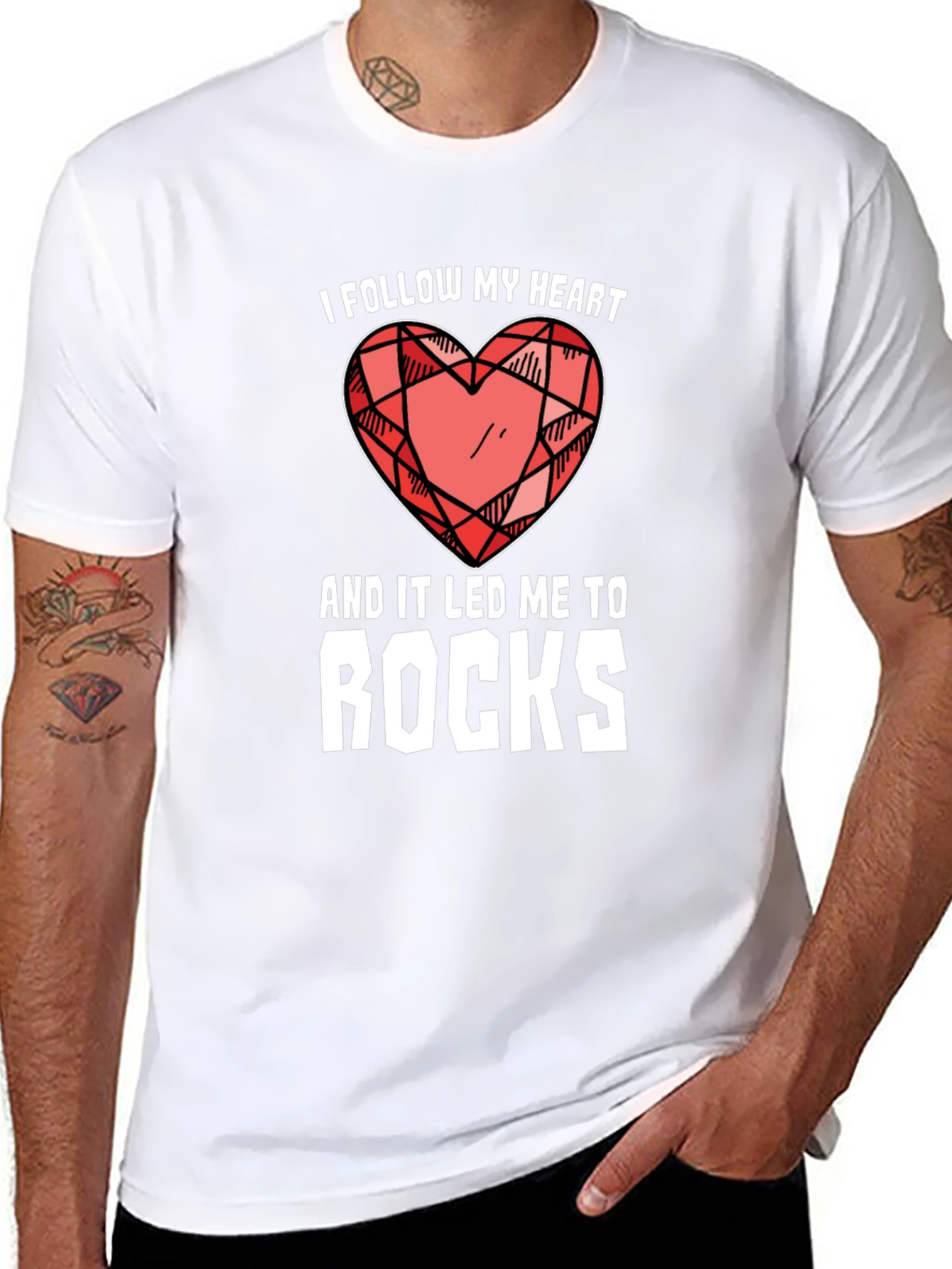 I Follow My Heart T-Shirt Rock Collector Gift