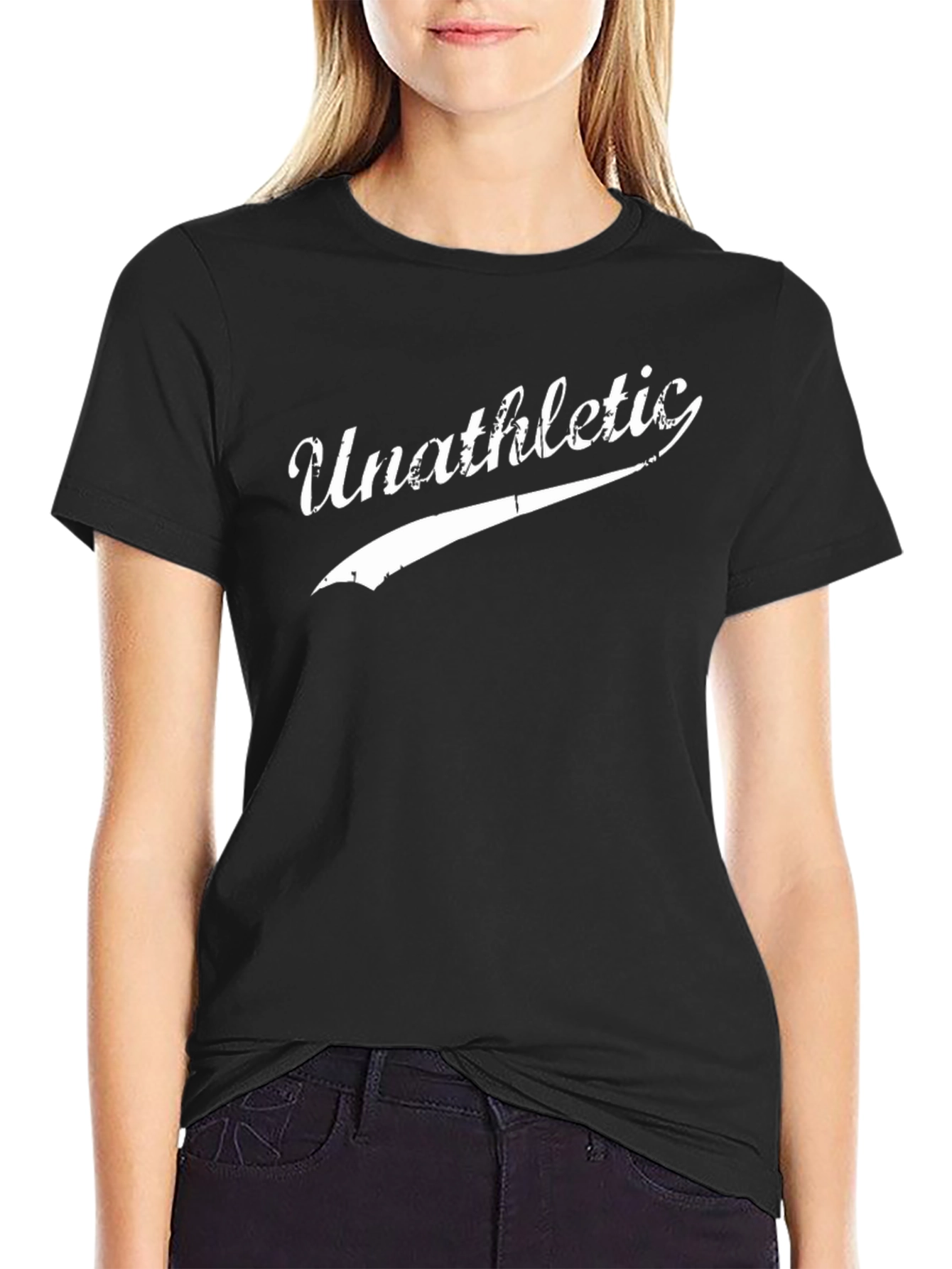 Unathletic Graphic Tee - Black Cotton T-Shirt