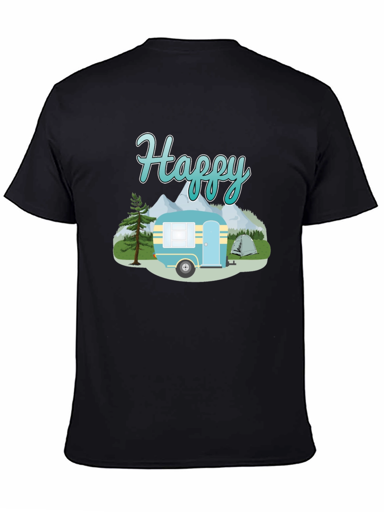 Happy Camper Graphic Tee - Camping Adventure Shirt