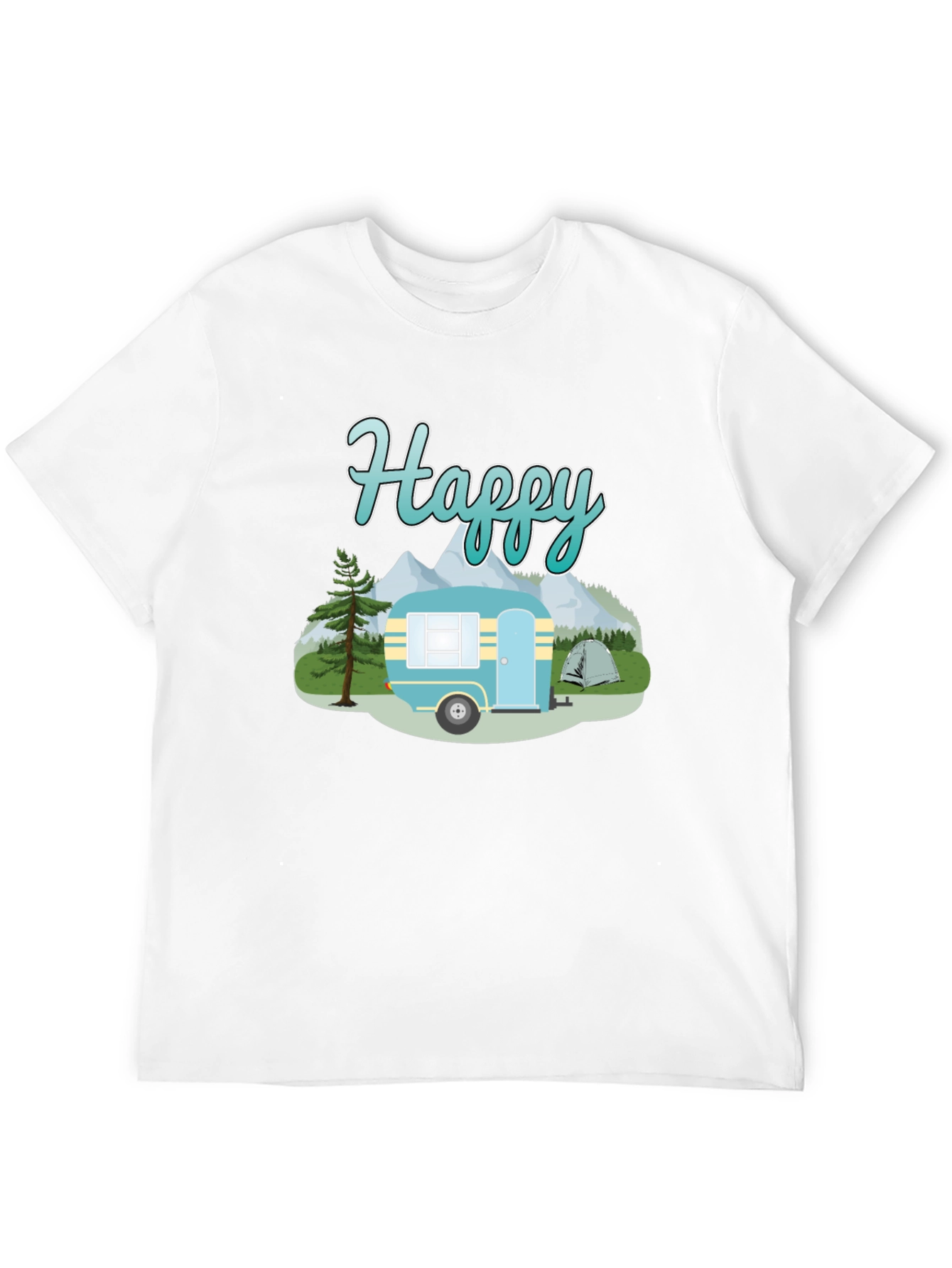 Happy Camper Graphic Tee - Camping Adventure Shirt