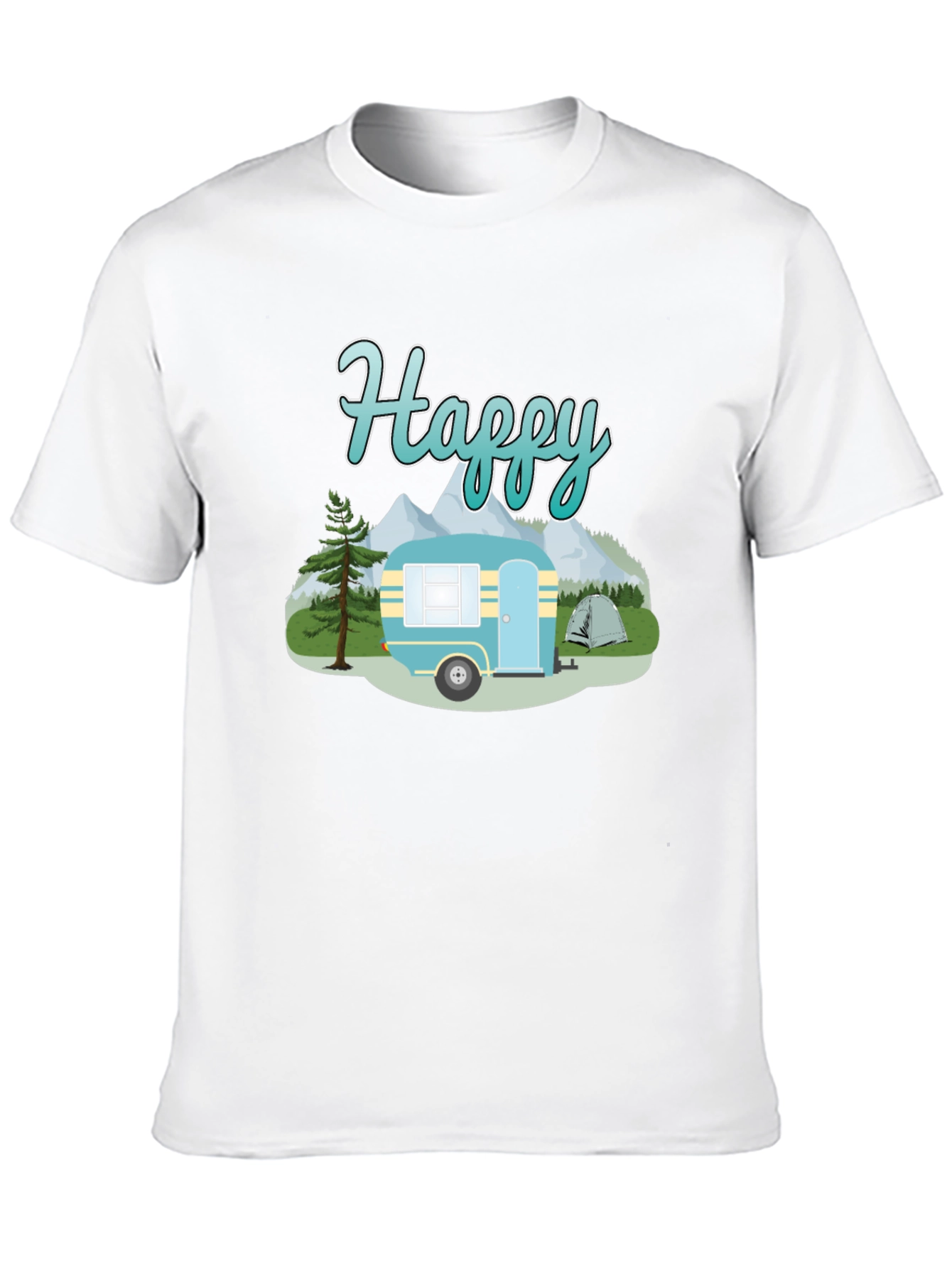 Happy Camper Graphic Tee - Camping Adventure Shirt