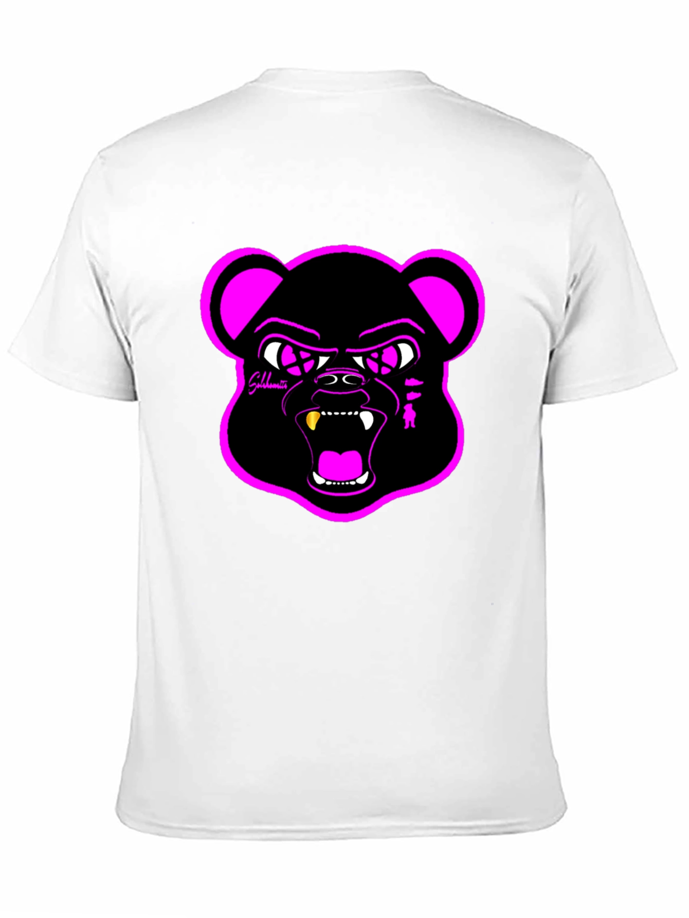 Graphic Black T-Shirt with Bear Design