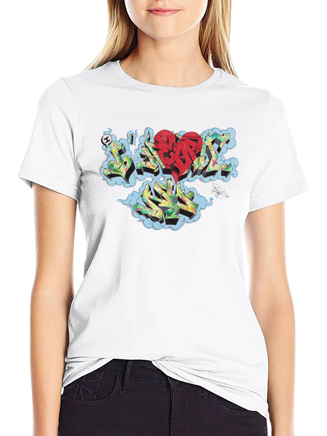 I Heart Seattle Black Crew Neck T-Shirt