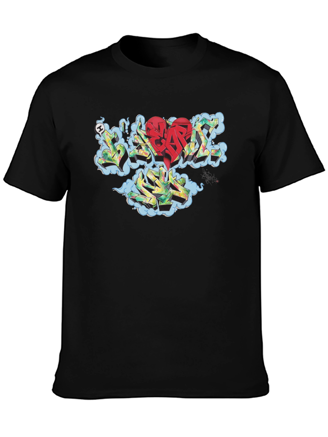 I Heart Seattle Black Crew Neck T-Shirt
