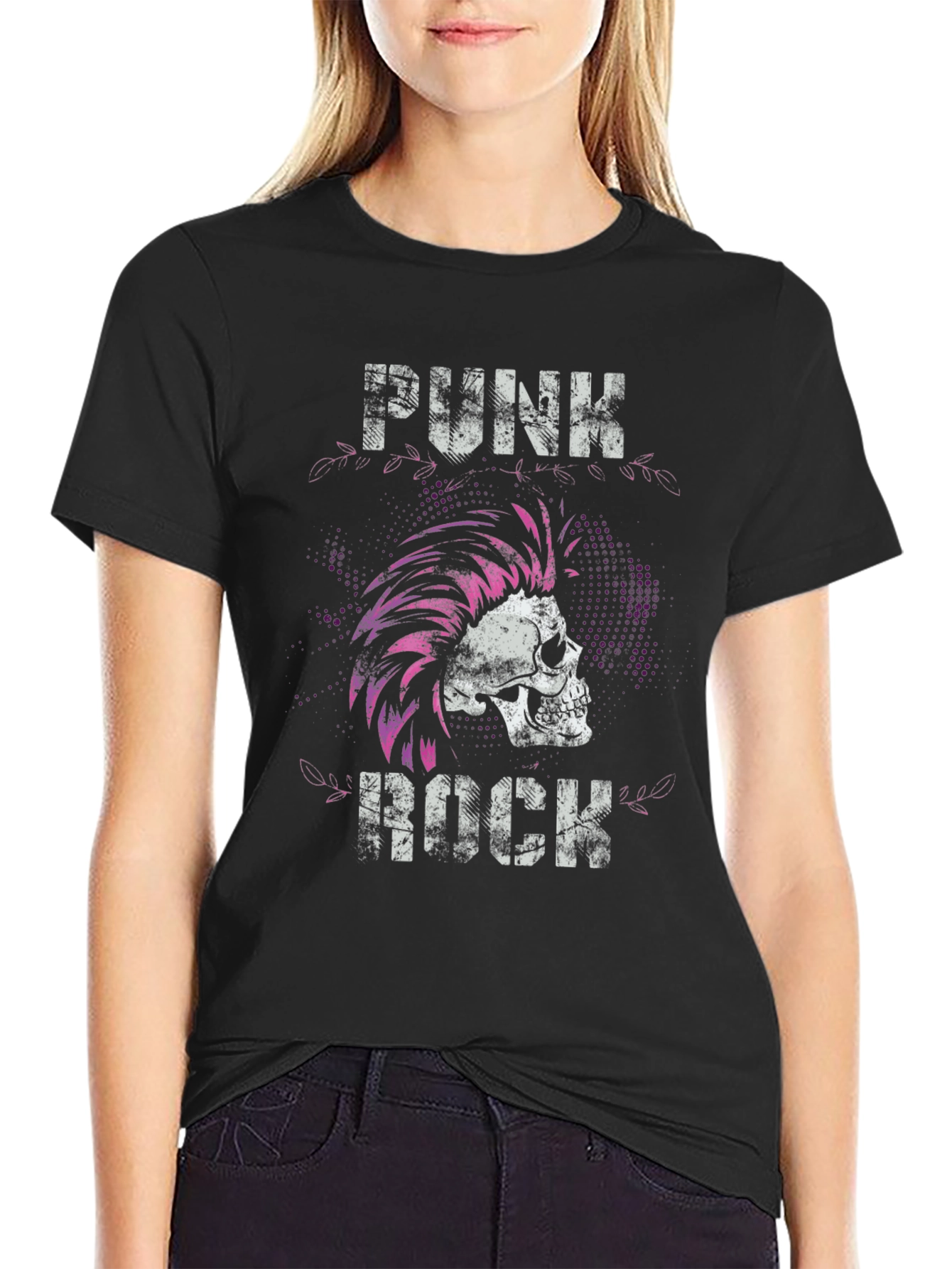 Punk Rock Skull Graphic Tee - Edgy Style