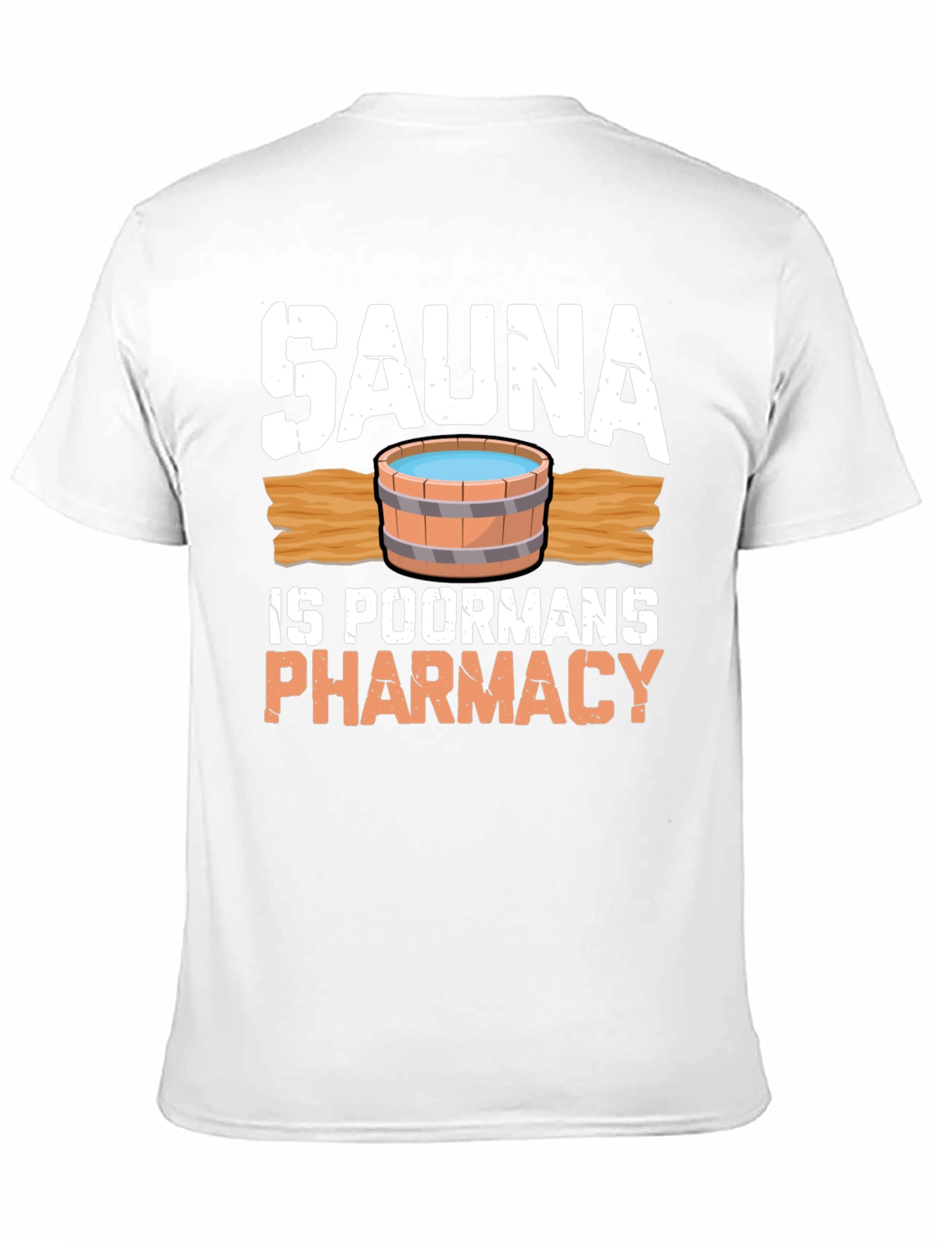 Sauna is Poormans Pharmacy Black Graphic T-Shirt