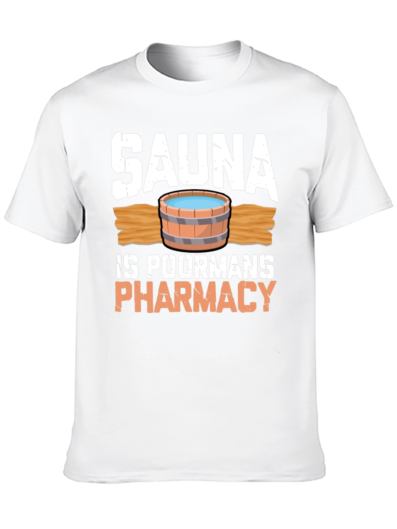 Sauna is Poormans Pharmacy Black Graphic T-Shirt